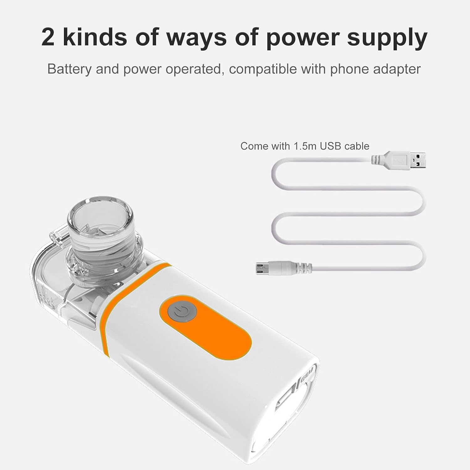 Handheld Nebulizer Atomizer Steam Inhaler Mesh Nebulizer Household Portable Atomizing Sprayer Electric USB Nebulizer Machine for Children and Adults ALKOY image number 5