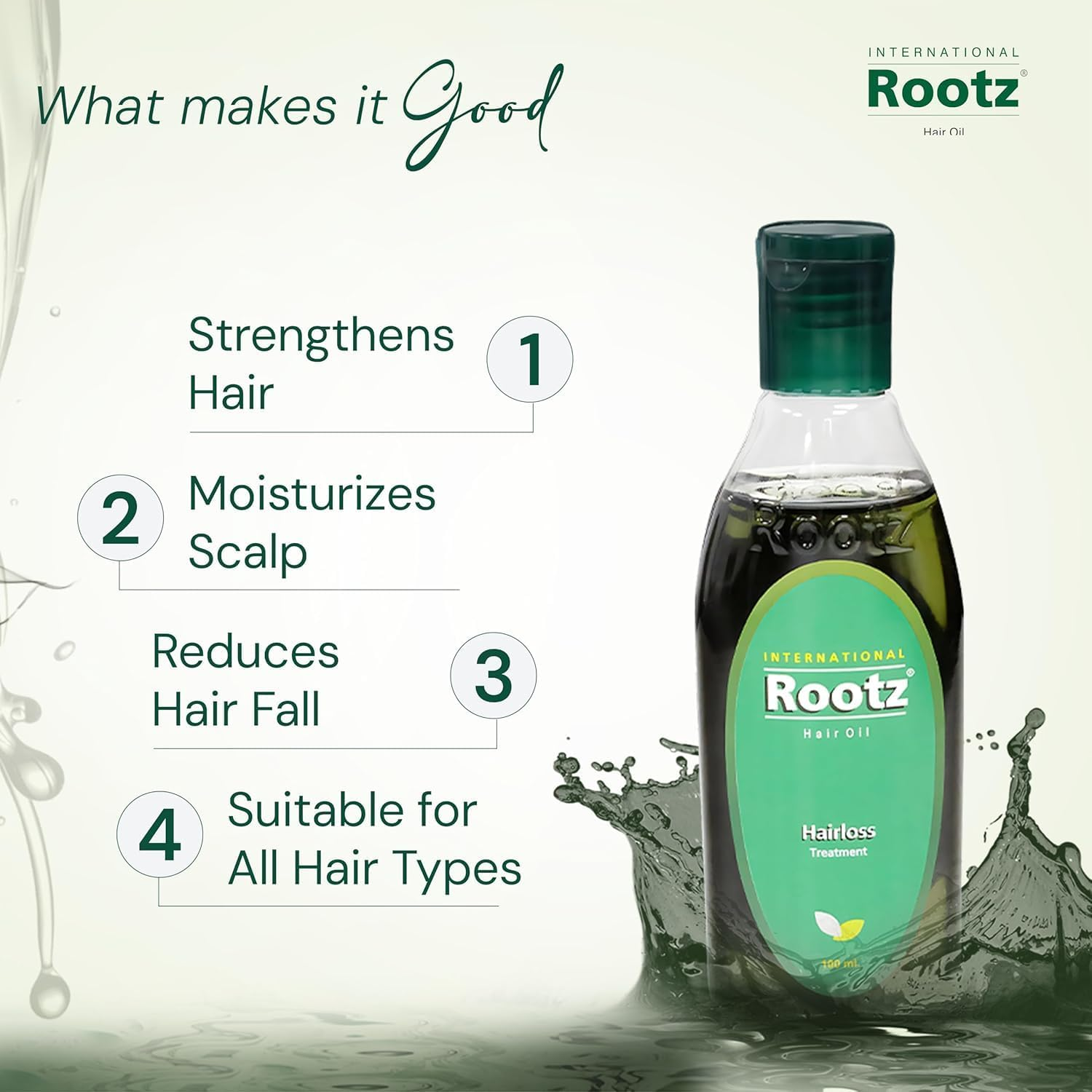 APPLE THERAPEUTICS Rootz Hair Oil (100 Ml) | Dermatologist Recommended Natural Hair Growth Oil Anti-Hair Fall & Hair Vitality | Made by Kshir Pak Vidhi for Hair Fall image number 4