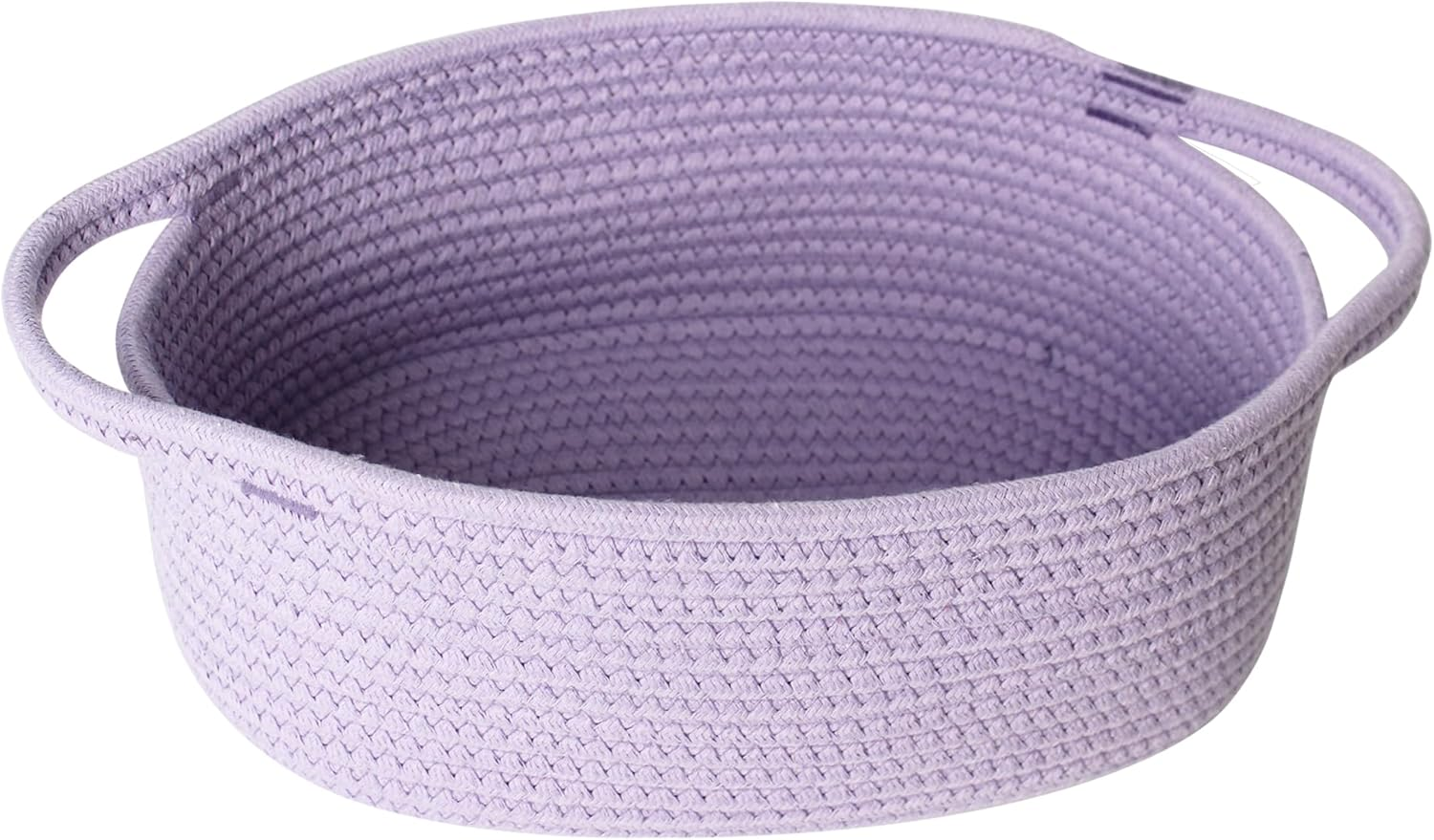 Small Woven Gift Basket, Baskets for Gifts Empty, Cotton Rope Cat Dog Toy Bin Box, Nursery Baby Basket, Wicker Basket with Handles, Shelf Storage Basket for Home Decor, Green, 12"X 8"X 5"