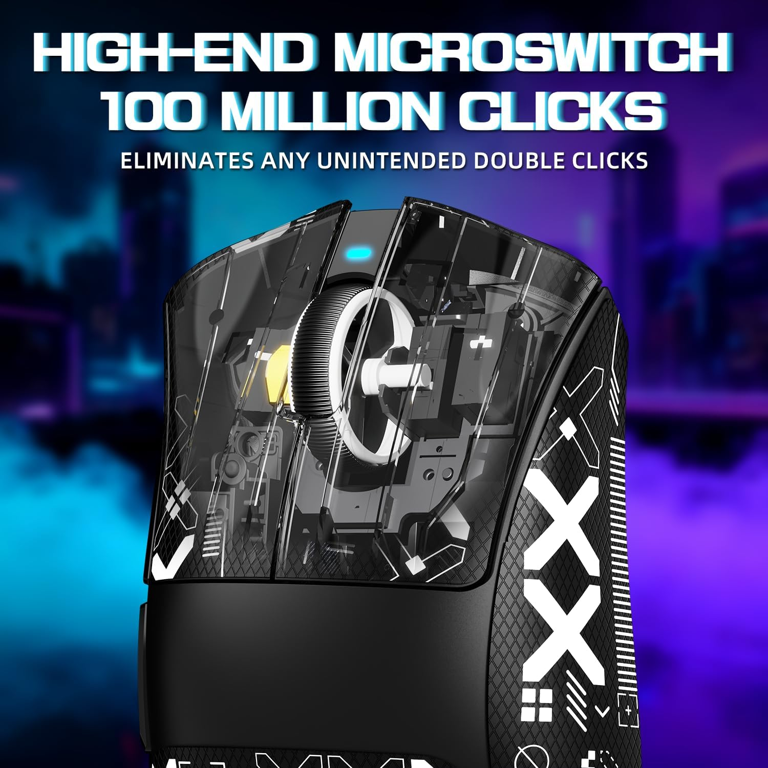 ATTACK SHARK V3Pro Wireless Esports Gaming Mouse with Magnetic Charging Dock:62G Lightweight-1K Polling-25K DPI-PAW3311 Sensor,Wired/Bt/2.4Ghz Programmable,Bk52820 IC for PC Laptop Gamer(Black+Tape) - Black+Tape image number 5