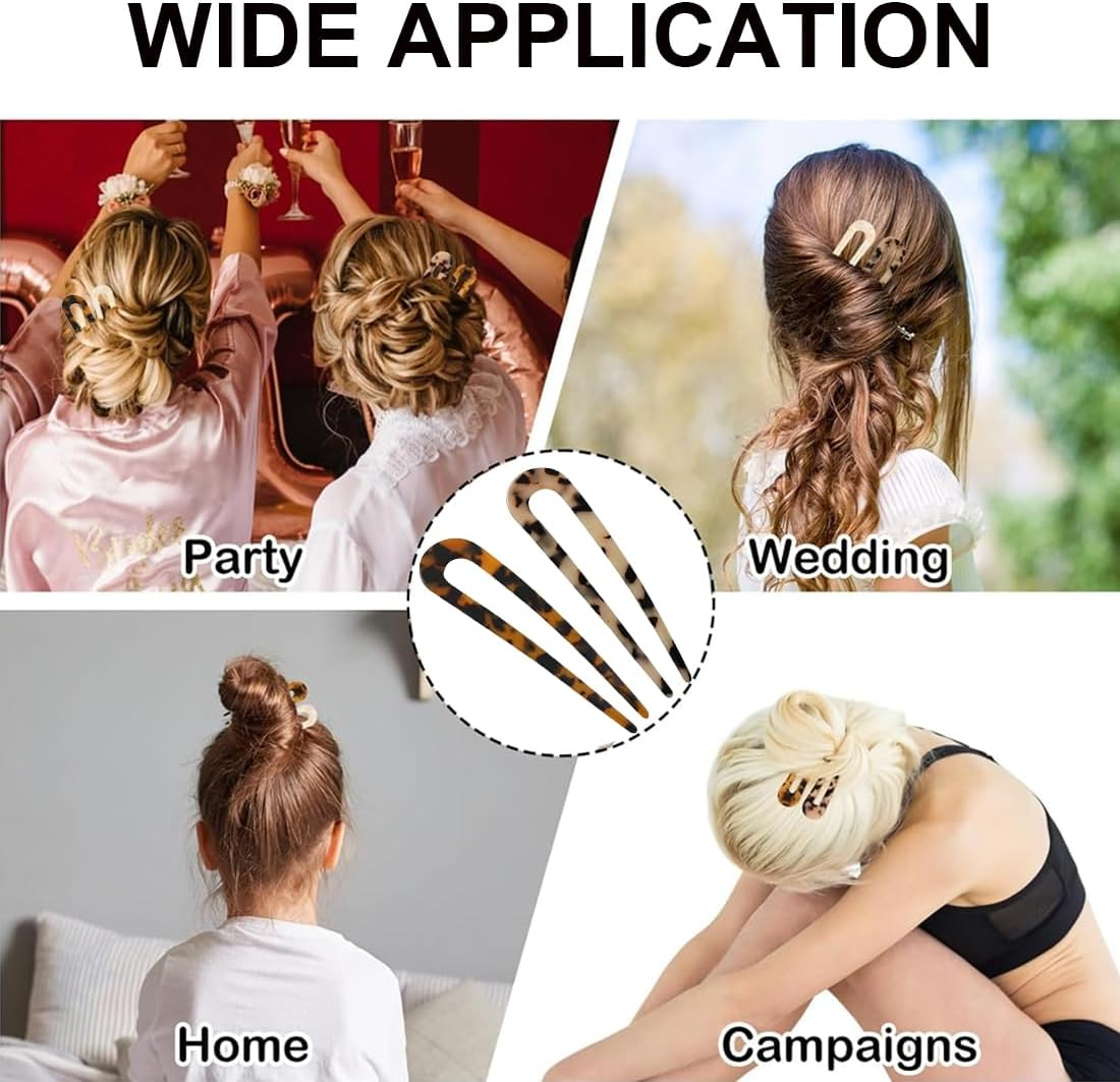 2 Pieces French Hair Clips U Shaped Hair Clips Large French Twist Hair Clips for Women Styling Hair Accessories image number 3