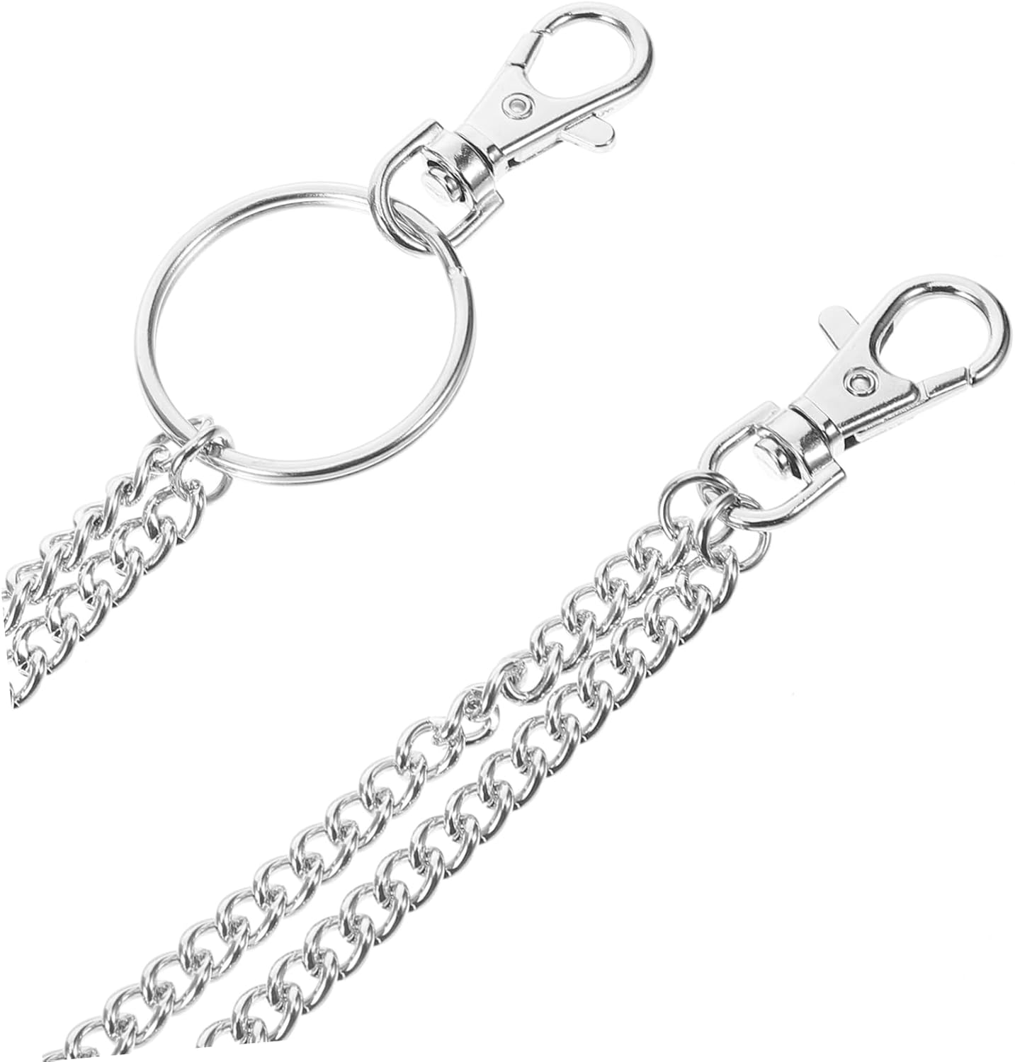 WOFASHPURET Men'S Punk Style Wallet Chain and Pants Chain Set Lobster Clasp Keyring for Pants Street Dance Hip Hop Accessories for Everyday Wear image number 4