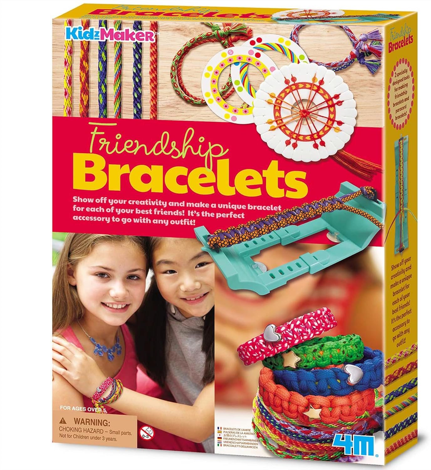 4M Kidzmaker Friendship Bracelets, Create up to 10 Bracelets, Different Designs and Styles, Art and Craft Activity, Stimulates Creativity image number 5