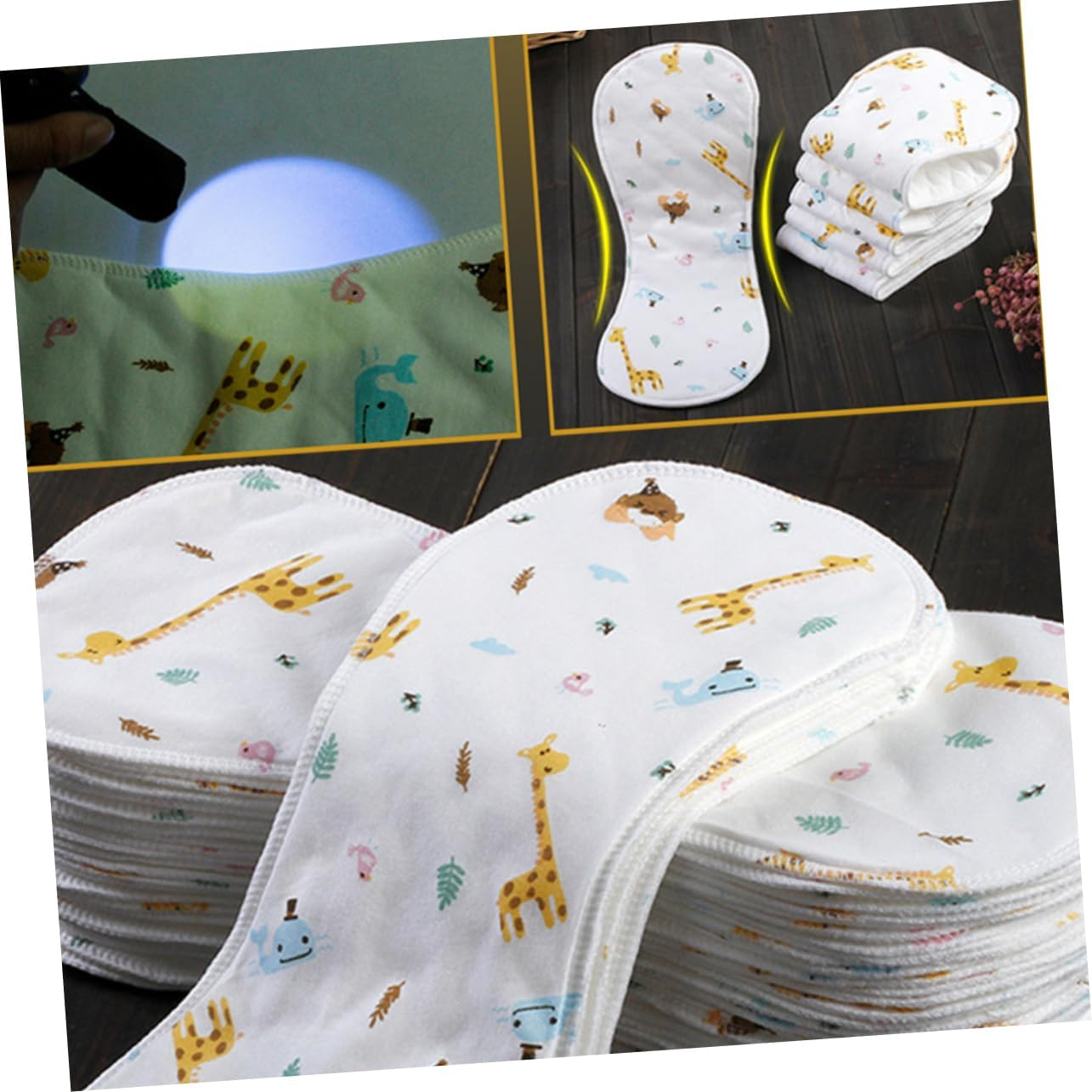 5Pcs Breathable Washable Diaper Cotton Boy Girl Nappies Leakproof Gentle Wash Newborn Nappies Material