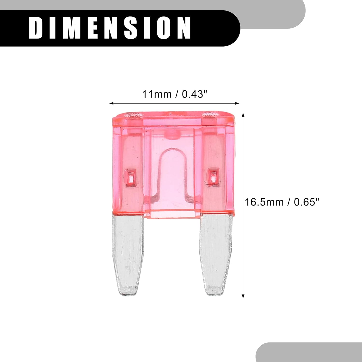 X AUTOHAUX 5 Pcs Mini 4AMP APM/ATM Universal Car Fuse Blade Style Fuses Short Circuit Protection - Automotive Car Boat Truck SUV RV - Plastic Metal Pink Plastic image number 4