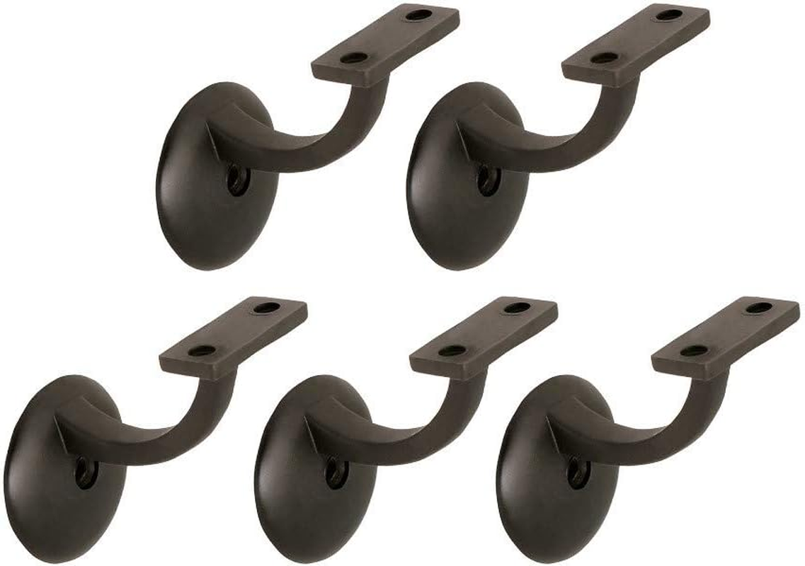 Design House 182030 Jumbo Handrail Bracket Satin Nickel 5-Pack