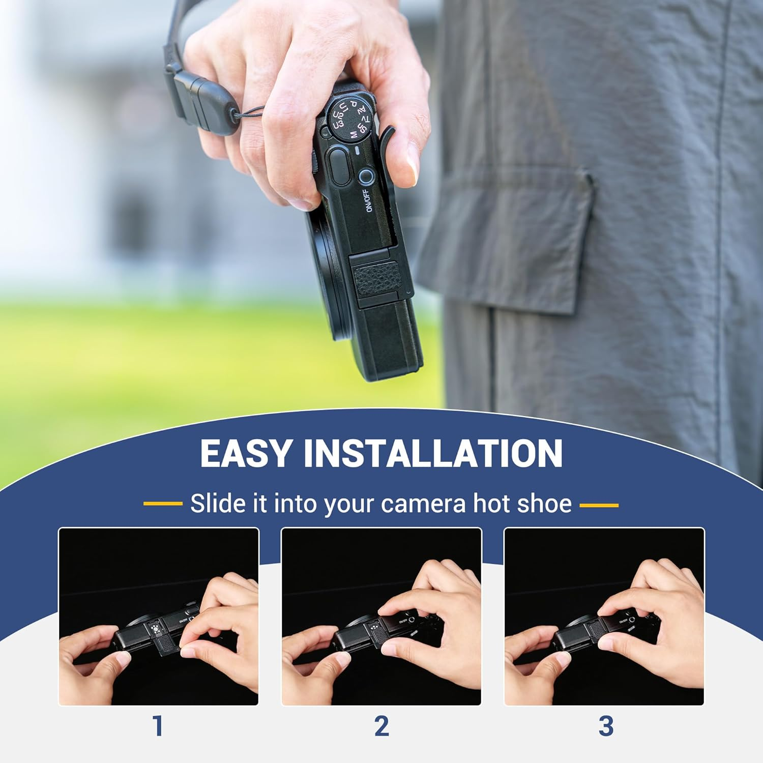 Metal Thumbs up Grip for Ricoh GR IV GRIV GR4, Hot Shoe Cover Cap Protector for GR IV GRIV GR4, Better Balance and Comfortable Secure Grip - For Ricoh Gr Iv image number 4