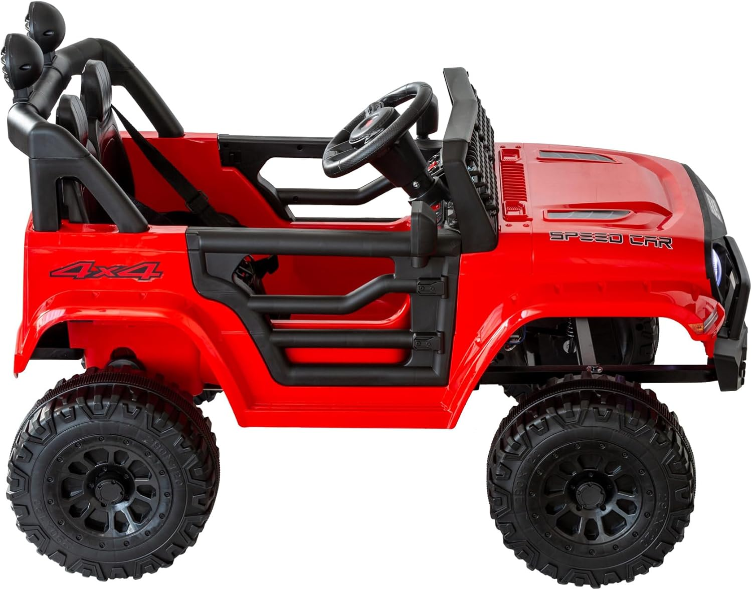 Lenoxx Jeep-Inspired Design Ride-On Electric Car &ndash; Forward and Reverse Controls, Realistic Jeep Styling, Safe and Fun for Kids, Battery-Powered, Ideal for Outdoor Adventures and Play - Red image number 6