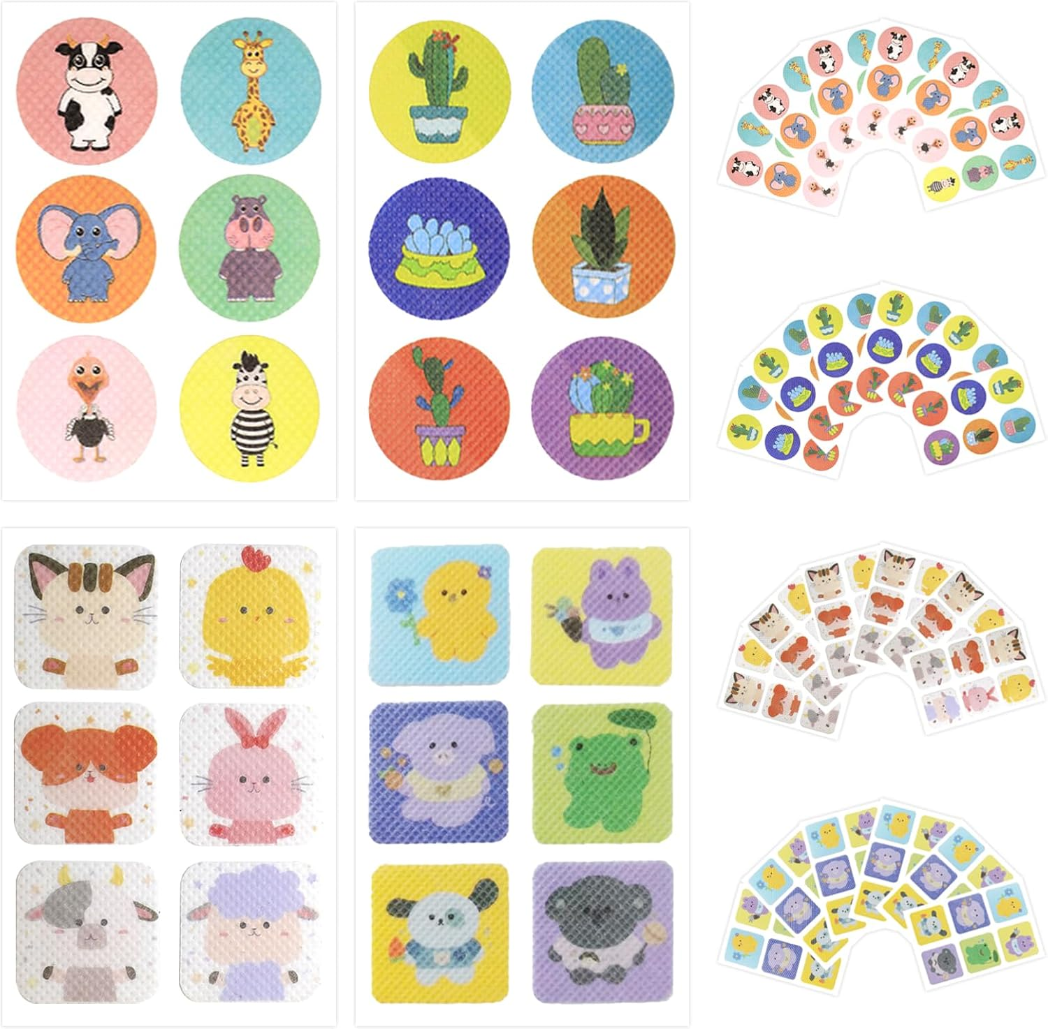 HAIKEYJO 144 PCS Mosquito Patches Stickers for All Family Members, All Natural Citronella Essential Oil, Ideal for Outdoors, Outer Space + Dinosaurs + Animals