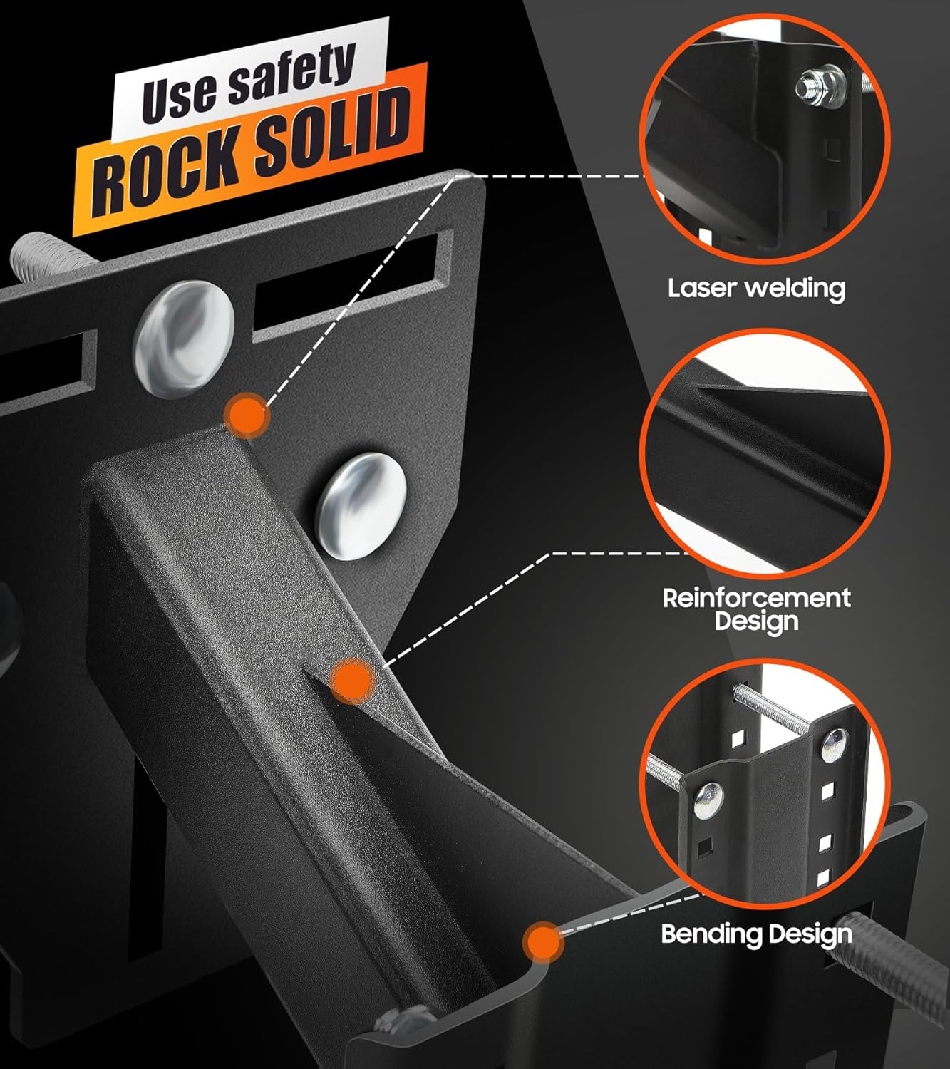 Trailer Spare Tire Mount, Boat Spare Tire Mount for Utility Trailer, Upgrade Spare Tire Carrier, Fits 4 5 6 8 Lugs Trailer Wheels, Holds up to 150 Lbs image number 5