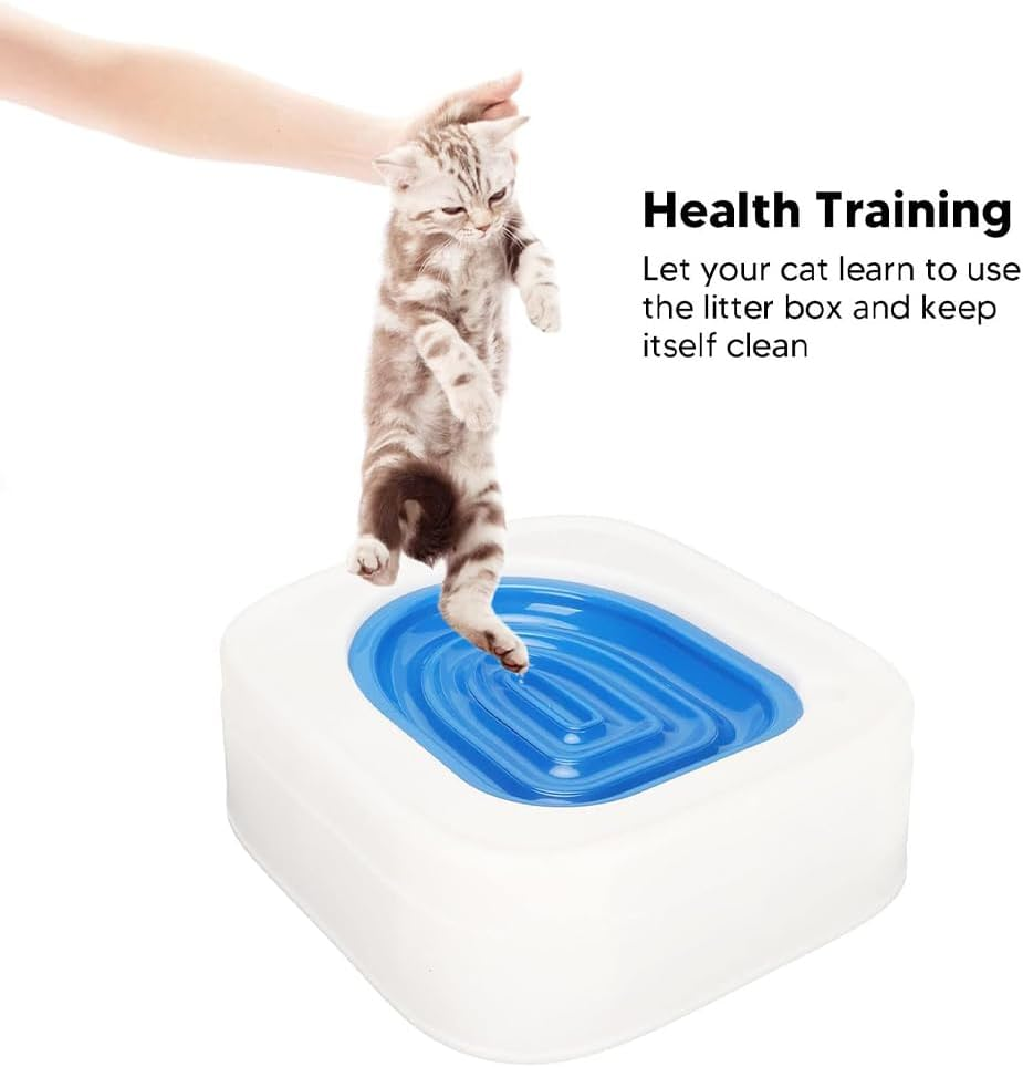 Cat Toilet Training Kit,Reusable Cat Toilet Trainer Urinal Removable Pet Toilet Training System,Professional Kitty Toilet Trainer Urinal Seat with Extra Tray,Teach Cat to Use Toilet image number 1