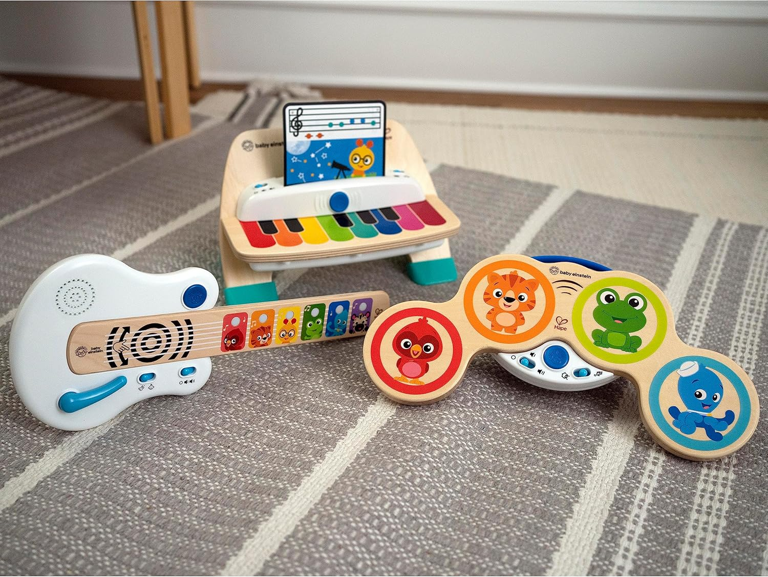 Baby Einstein Magic Touch Drums Wooden Musical Toy, Multi, 920G