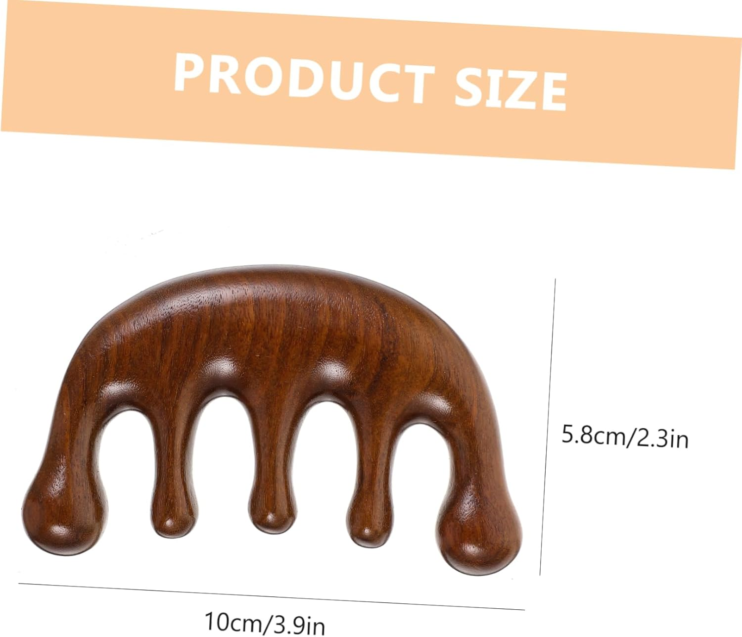 MOTHNUR Unique Shaped Wooden Comb Scalp Massage Tool for Circulation and Relaxation Craftsmanship for Home Use image number 3