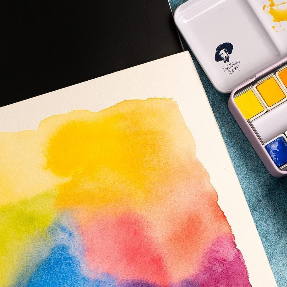 Paul Rubens Professional Watercolor Paint Set Artist Grade, 24 Vivid Colors with Portable Metal Box for Artists, Beginners, Hobbyists, Students image number 3