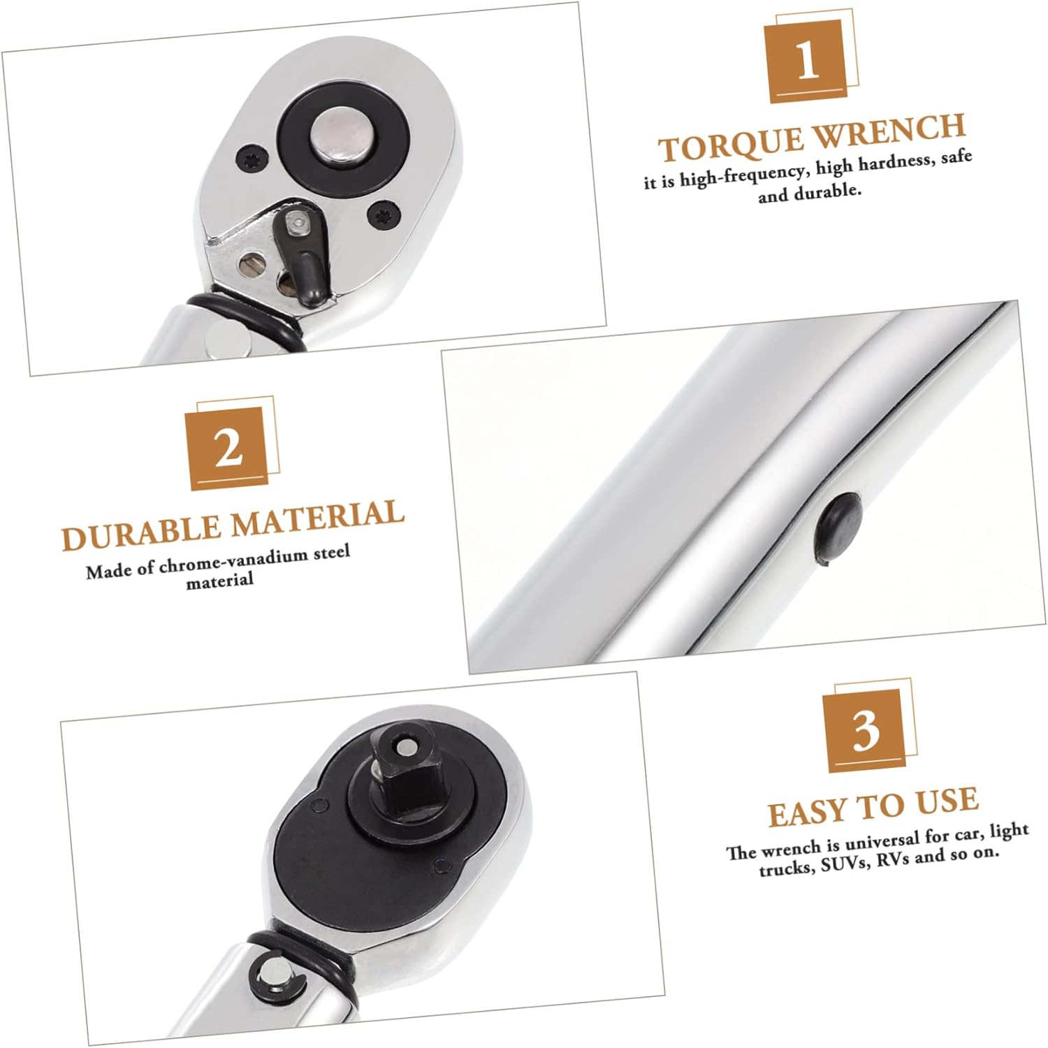 HOMSFOU Car Torque Wrench Drive for Tire Disassembly Torque Spanner Tool for Automotive Repair for Mechanics Use