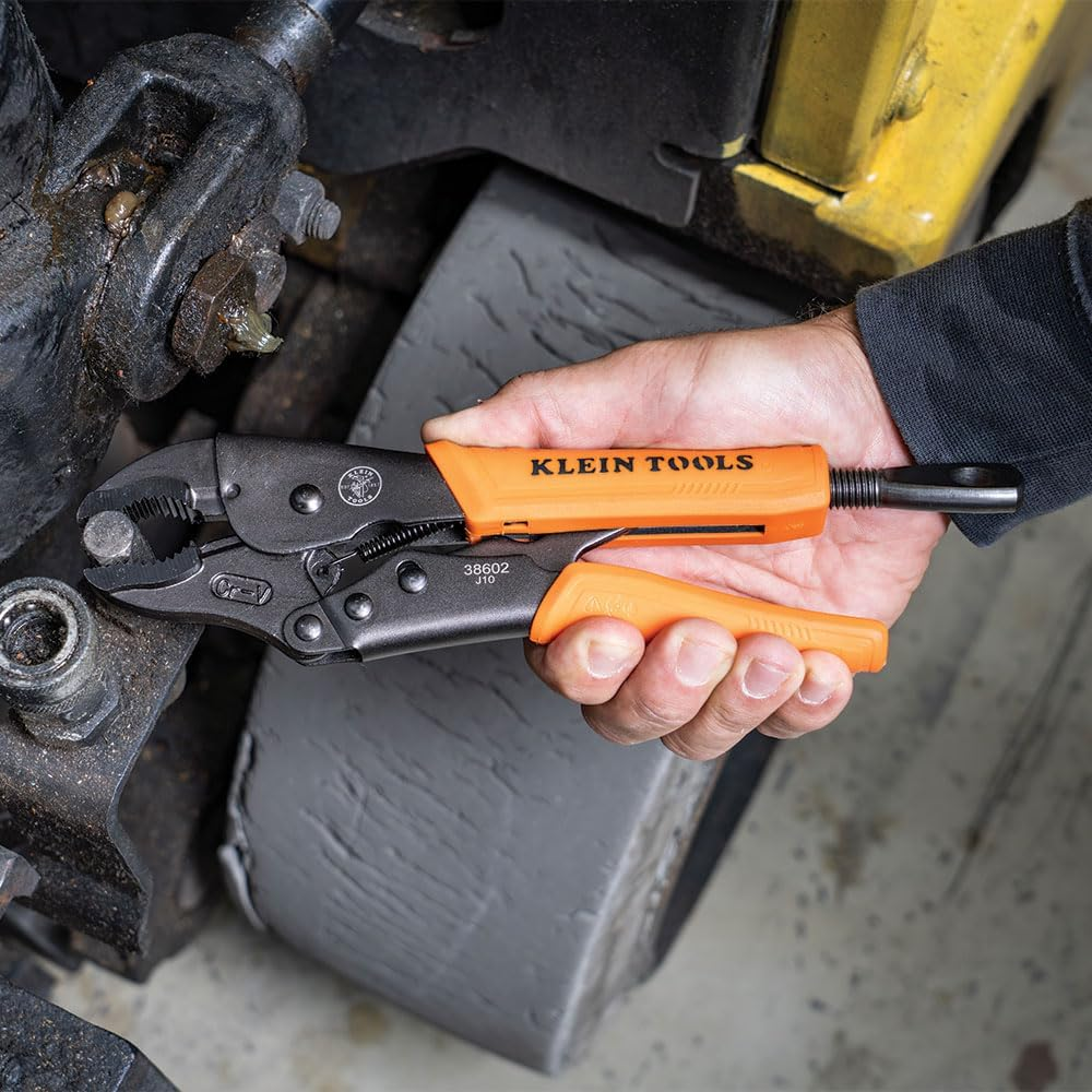 Klein Tools A-38660 Curved Jaw Locking Pliers Set 7" & 10" image number 1