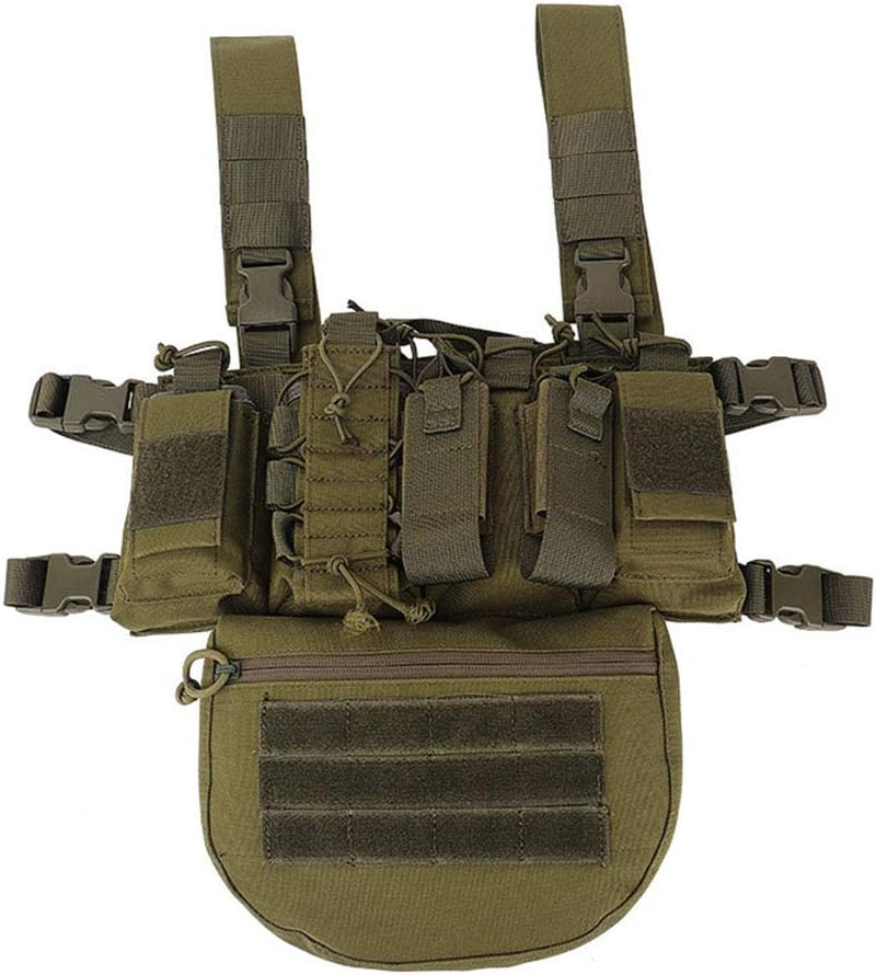 Outdoor Sports Airsoft Gear Combat Assault Molle Vest Accessory Mag Pouch Magazine Bag Carrier Tactical Camouflage Chest Rig image number 2