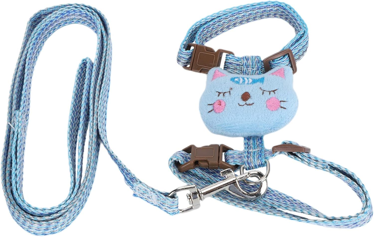 Cat Harness with Leash - Cloth I Shaped Chest Harness - Adjustable Escapeproof Kitten Harness, Lightweight Soft for Large Small Cats Walking Travel Outdoor (Green)