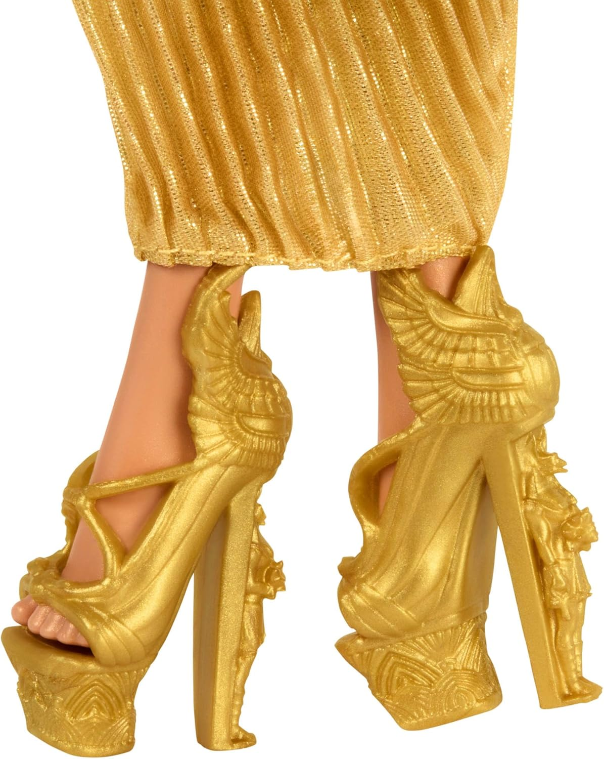 Monster High Howliday Doll, Winter Edition Cleo De Nile Collectible in Golden Gown with Gleaming Accessories and Shimmery Fringe Shawl