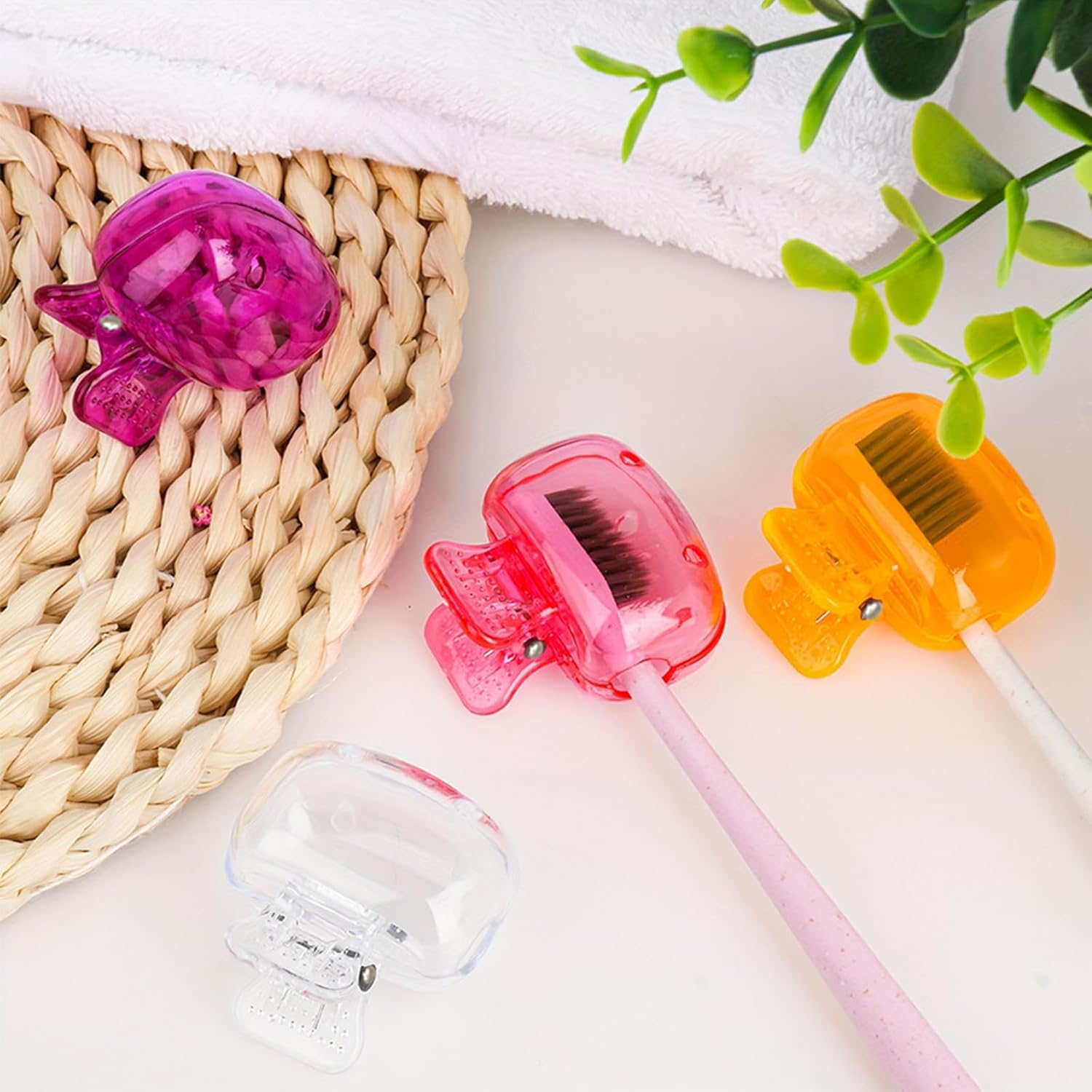 5Pack Toothbrush Cover, Toothbrush Covers for Toothbrush Head Protection,Travel Toothbrush Case, for Family Trips, Camping, Bathrooms, Schools and Business image number 3