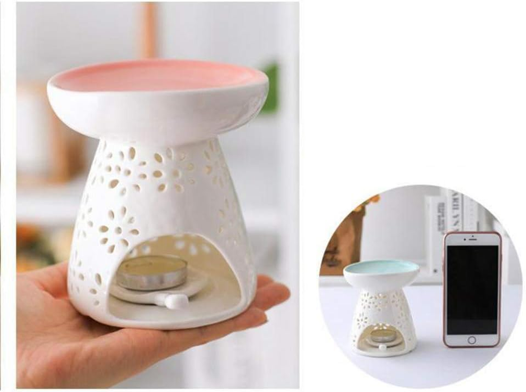 Sculpture Statue Antiques Collectables，Ceramic Tea Light Holder, Aromatherapy Essential Oil Burner, Wax Warmer Great Decoration for Living Room, Balcony, Patio, Porch and Garden,E (Color : A) image number 2