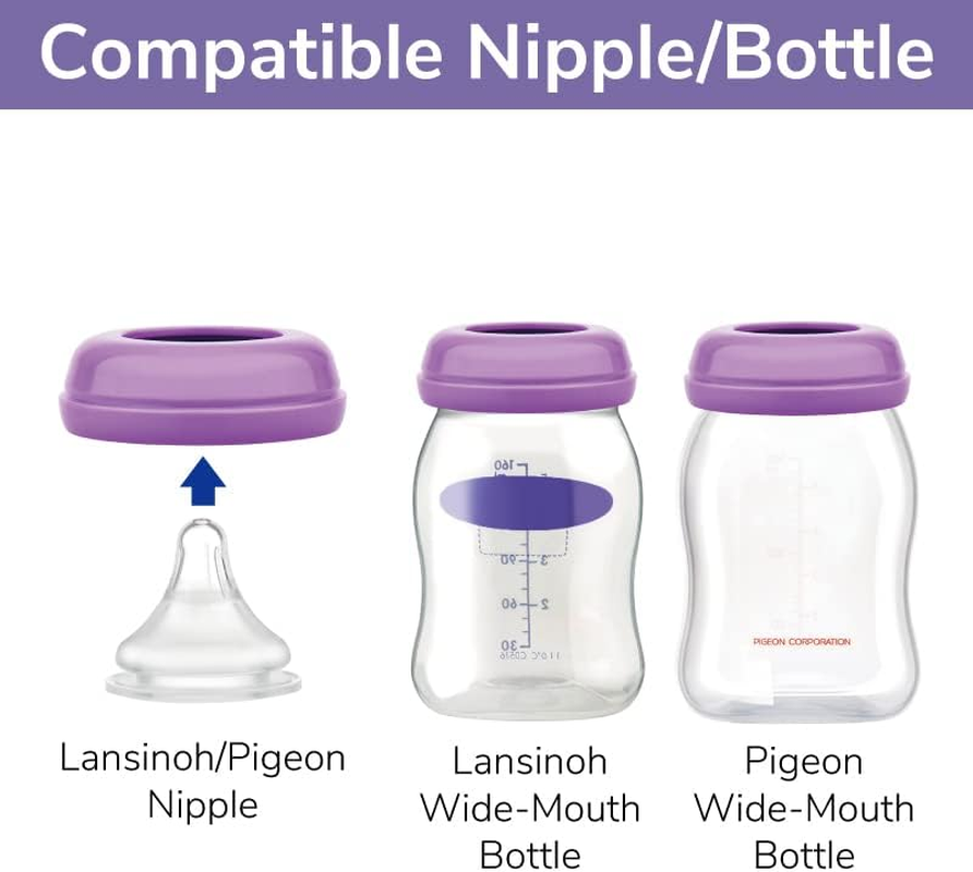 Maymom Bottle Dome Cap, Bottle Top, Sealing Disk Compatible with Lansinoh Bottle, Momma Bottles, Not Original Lansinoh Pump Parts, Signature Pro,Smartpump, Manual Breastpump - Dome Cap image number 2