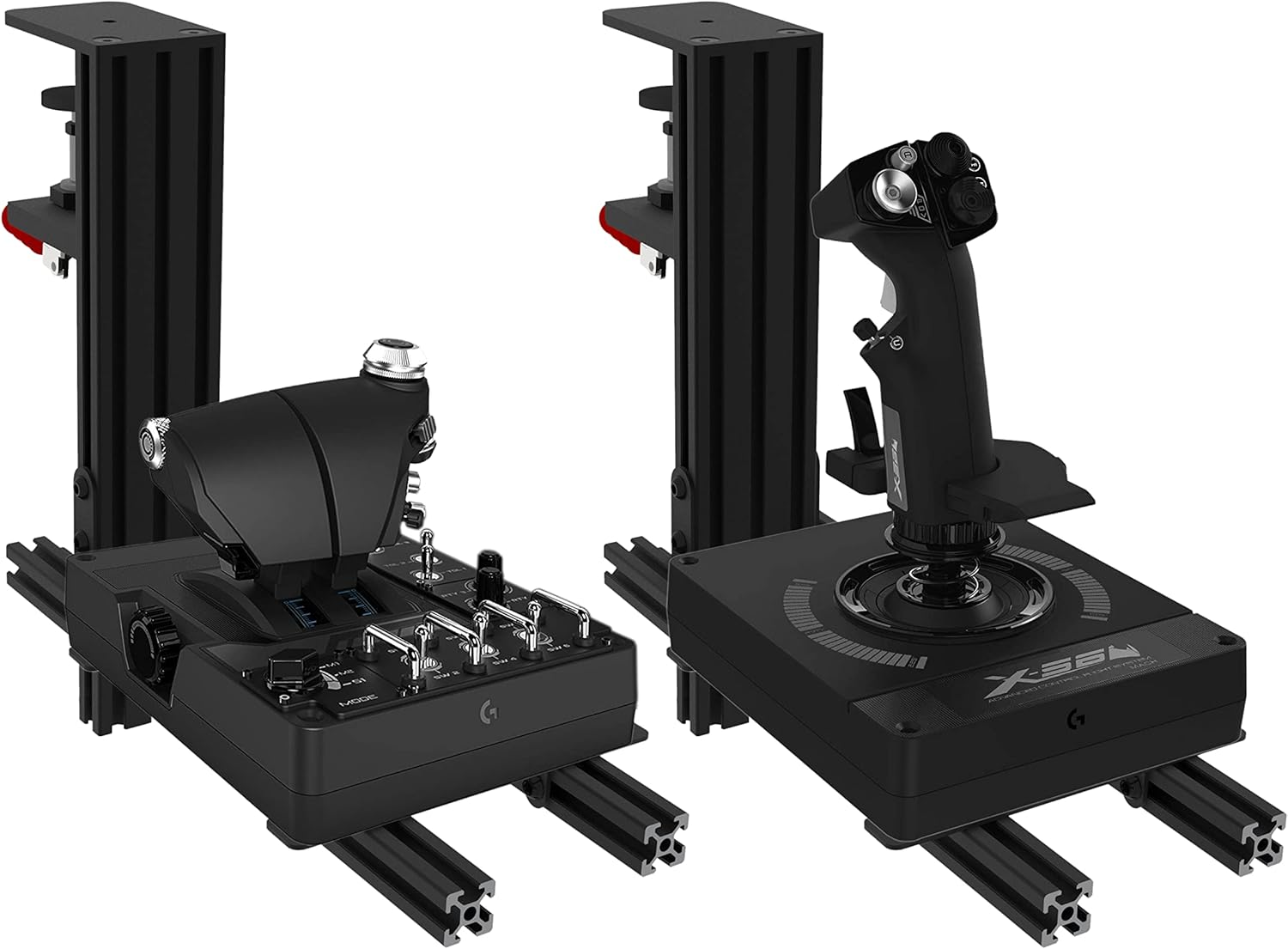 Hikig 2 Set the Desk Mount for the Flight Sim Game Joystick, Throttle and Hotas Systems. Fully Support Almost All of Flight Sim Game Hand-Control Devices Compatible with Thrustmaster HOTAS Warthog image number 1