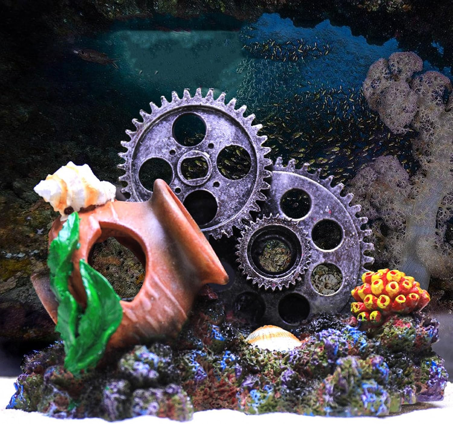 Aquarium Coral Decor,Artificial Coral Reef Rock Decor, Aquarium Decoration Underwater Plants Fish Tank Ornament,Colorful for Fish Tank & Landscape Decoration,Resin Coral (03) image number 6