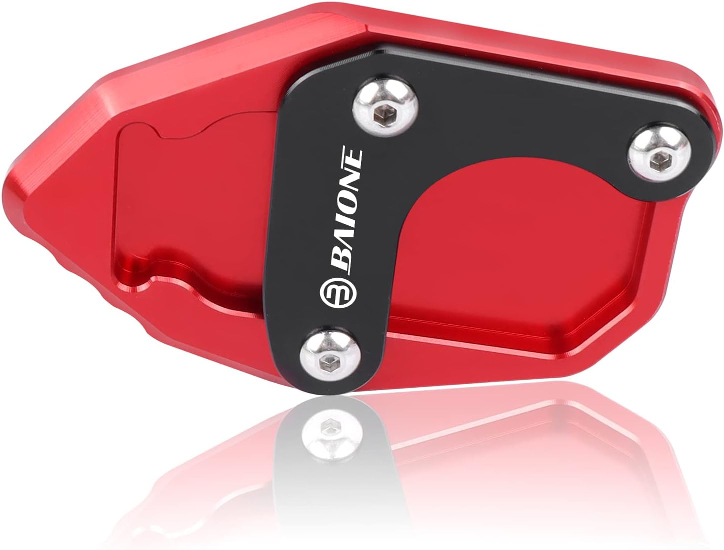 BAIONE Kickstand Extension Pad Replacement for Honda CRF300L CRF 300L Rally 2021 2022 Motorcycle Side Stand Foot Enlarger Plate Extender (Red)