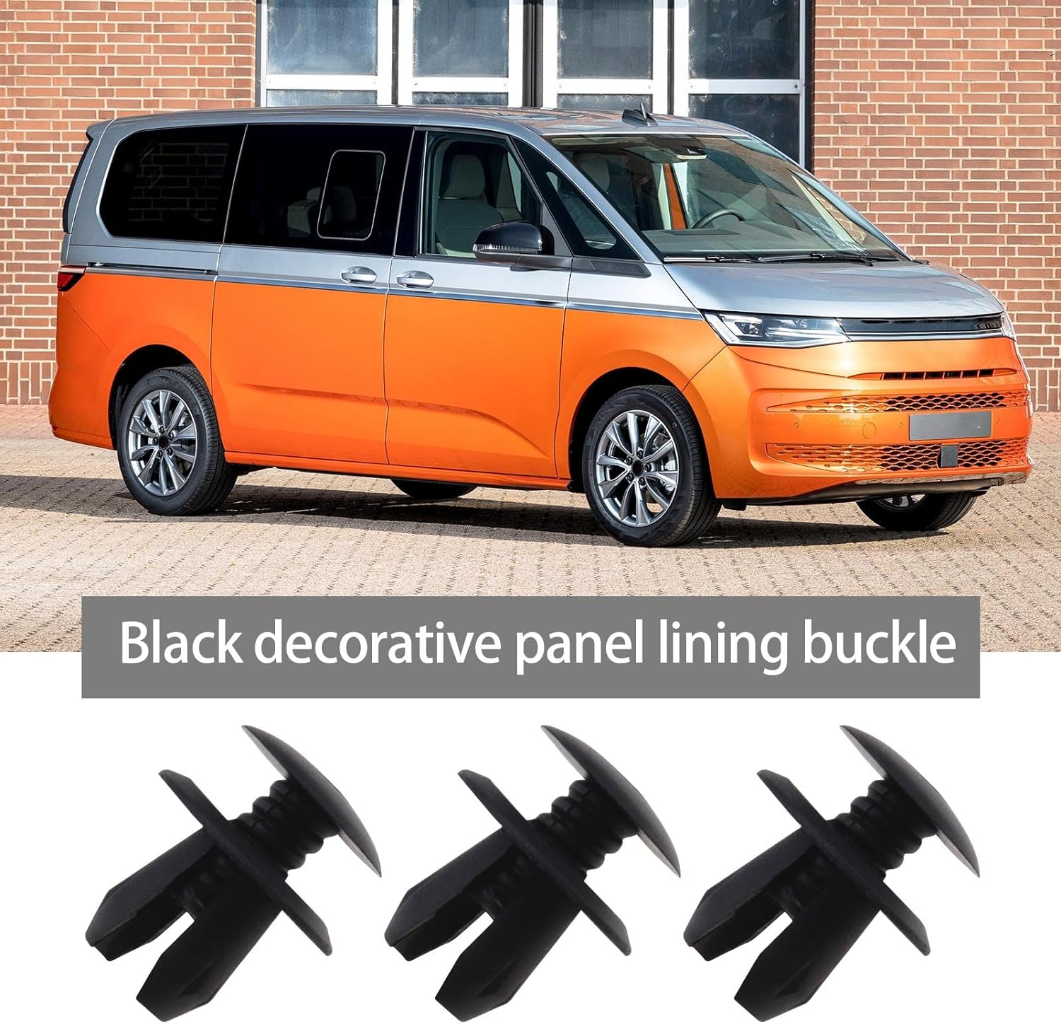 Emagtech 50Pcs Trim Panel Lining Clips Replacement 70186729901 701867299 Compatible with VW T4 T5 Car Trim Clamps Door Panel Clips Black image number 1