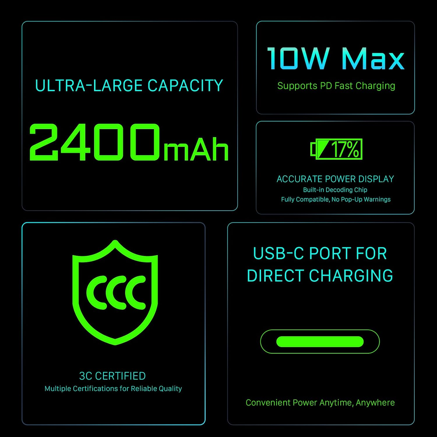 Tilta LP-E6P 2400Mah Rechargeable Battery with USB-C Input | Compatible with Canon EOS R5 Mark II, R6 Mark II, R7, R6, R5, R, 5D Mark IV, 6D, 7D Mark II, 90D, 80D, 70D, 60D, 60Da &ndash; Green image number 1