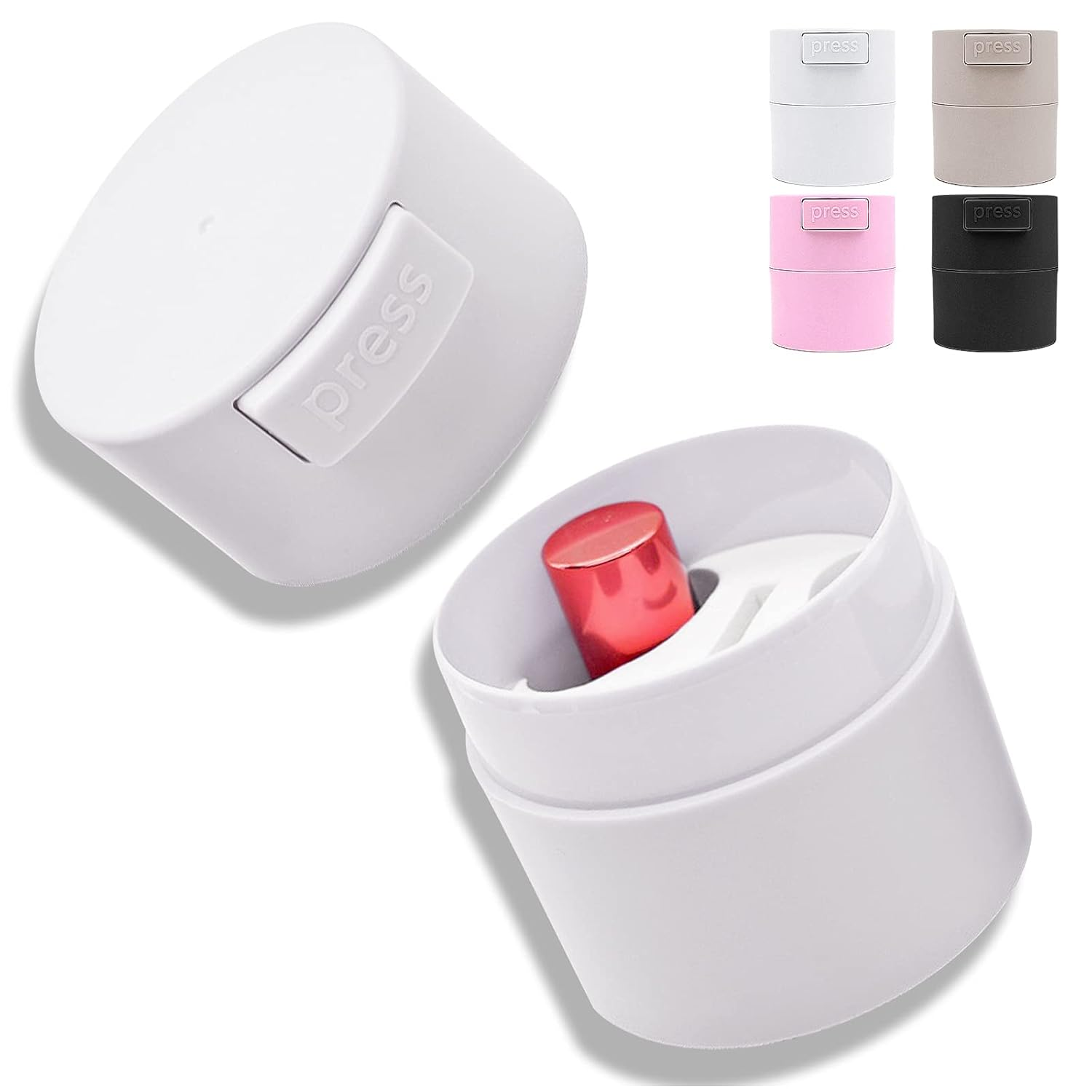 Kalevel Glue Storage Container Eyelash Extensions Glue Storage Tank Lash Adhesive Jar for Beauty Salon, Home DIY or Travel (Pink)