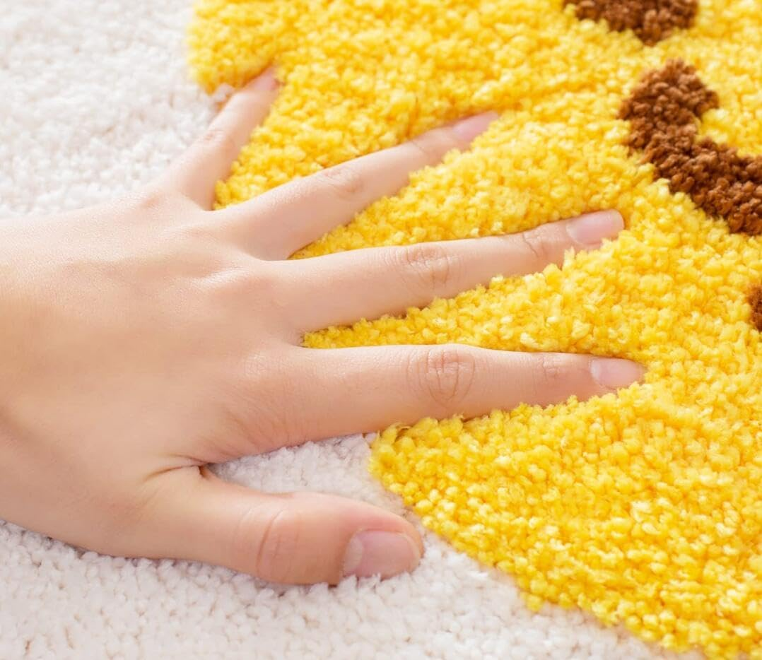 18.8X25.5'' Egg Bath Mats, Soft and Absorbent Microfiber Bath Rugs, Non-Slip Shaggy Shower Carpet, Machine Wash Dry, Soft Shower Rugs for Bathroom Floor, Tub and Shower, Egg image number 3