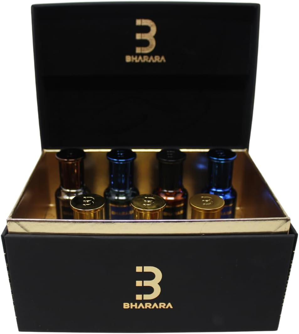 Bharara Beauty Women'S Mini 7 Piece Gift Set, 10 Ml Each (King, Double Bleu, Bleu, Don, Niche Femme, Niche, Queen)