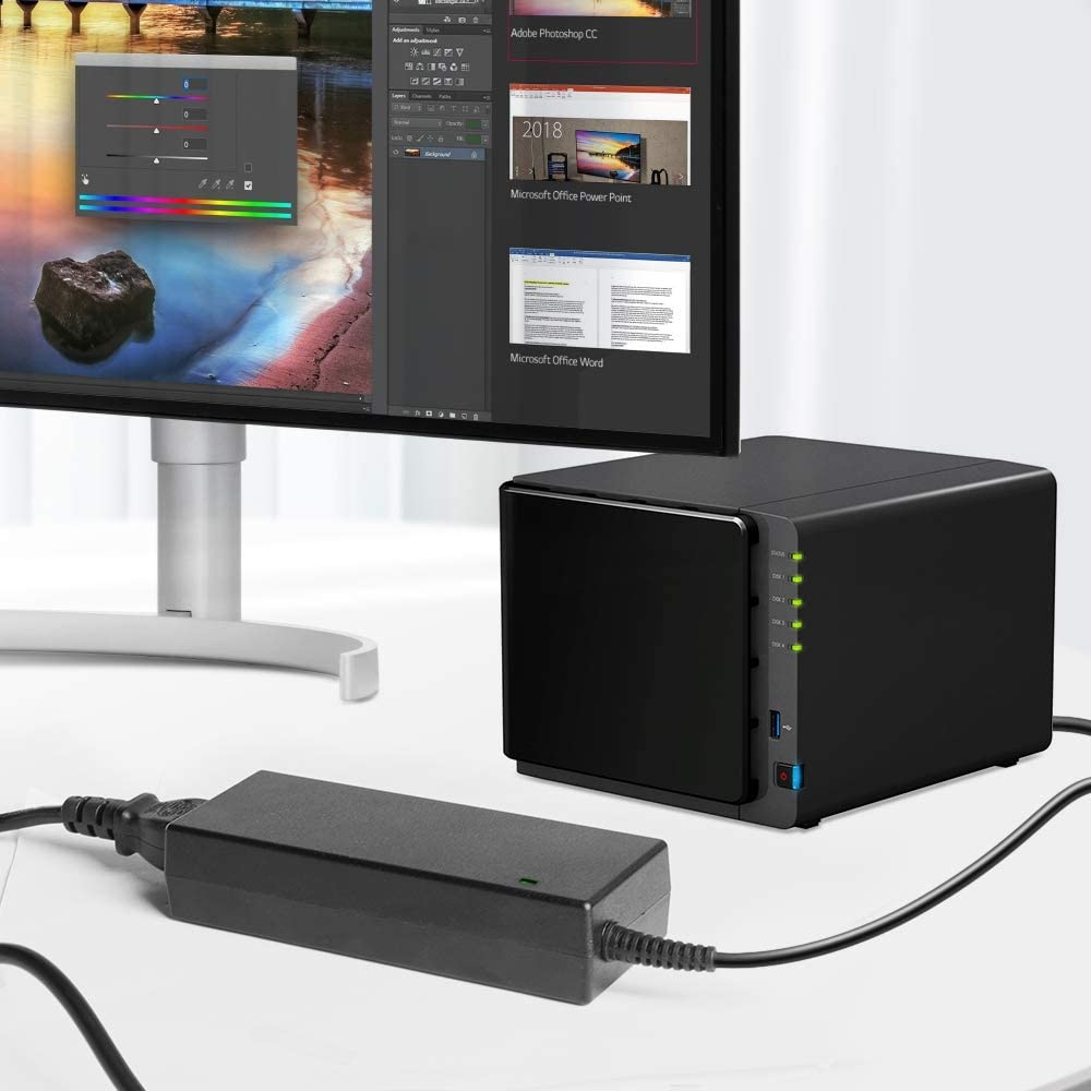 KFD 12V 8.33A AC Adapter Charger for Synology Disk Station DS410 DS411 DS411J DS412 DS413 DS414 DS415 DS710 DS712 DS416 DS418 Diskstation Network Storage NAS Server Power Supply Cord 4-PIN image number 6