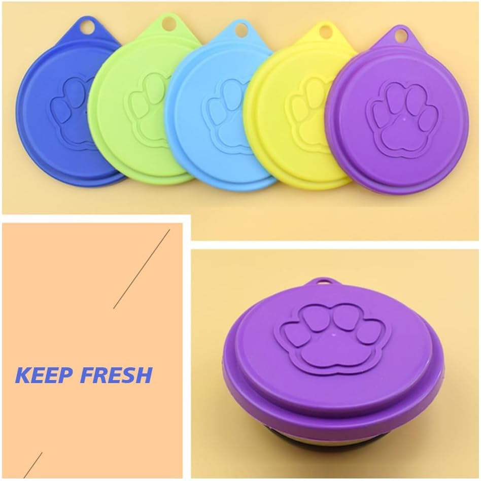 1 PCS Pet Food Can Plastic Lids Caps Reusable Reusable Plastic Dogs Cats Can Tin Cap Lid Cover, Random Color and Exquisite Workmanship Useful Pet Food Storage-