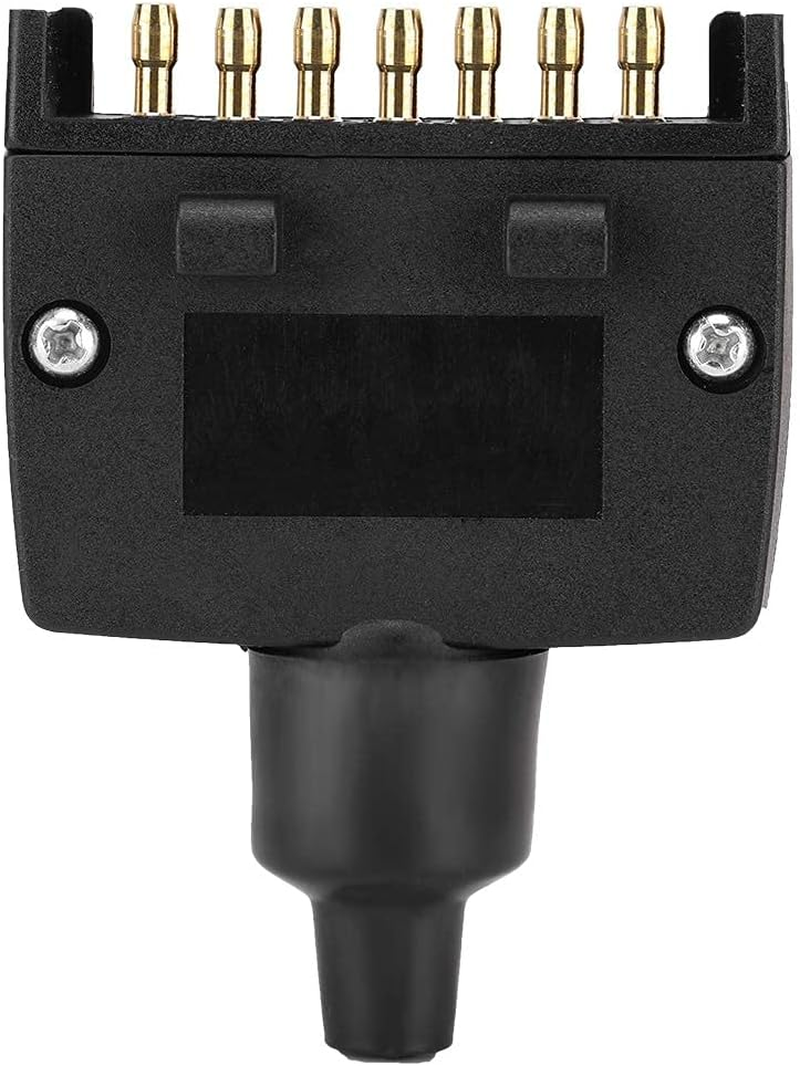 Durable 7 Pin Flat Trailer Plug Connector, Australian Design, Corrosion Resistant for Caravan, Truck, RV, Trailer, ABS Compatible, Black image number 3