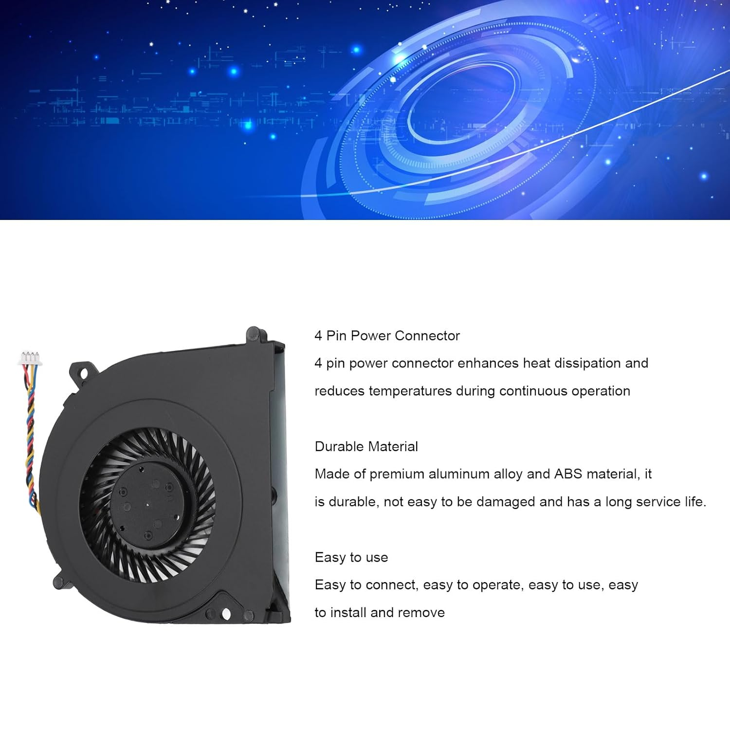 Laptop CPU Cooling Fan Replacement for Elitebook 740 745 755 840 850 855 Zbook 14 G1 G2 730792‑001, Replacement Computer CPU Cooling Fans Laptop Computer Replacement Parts