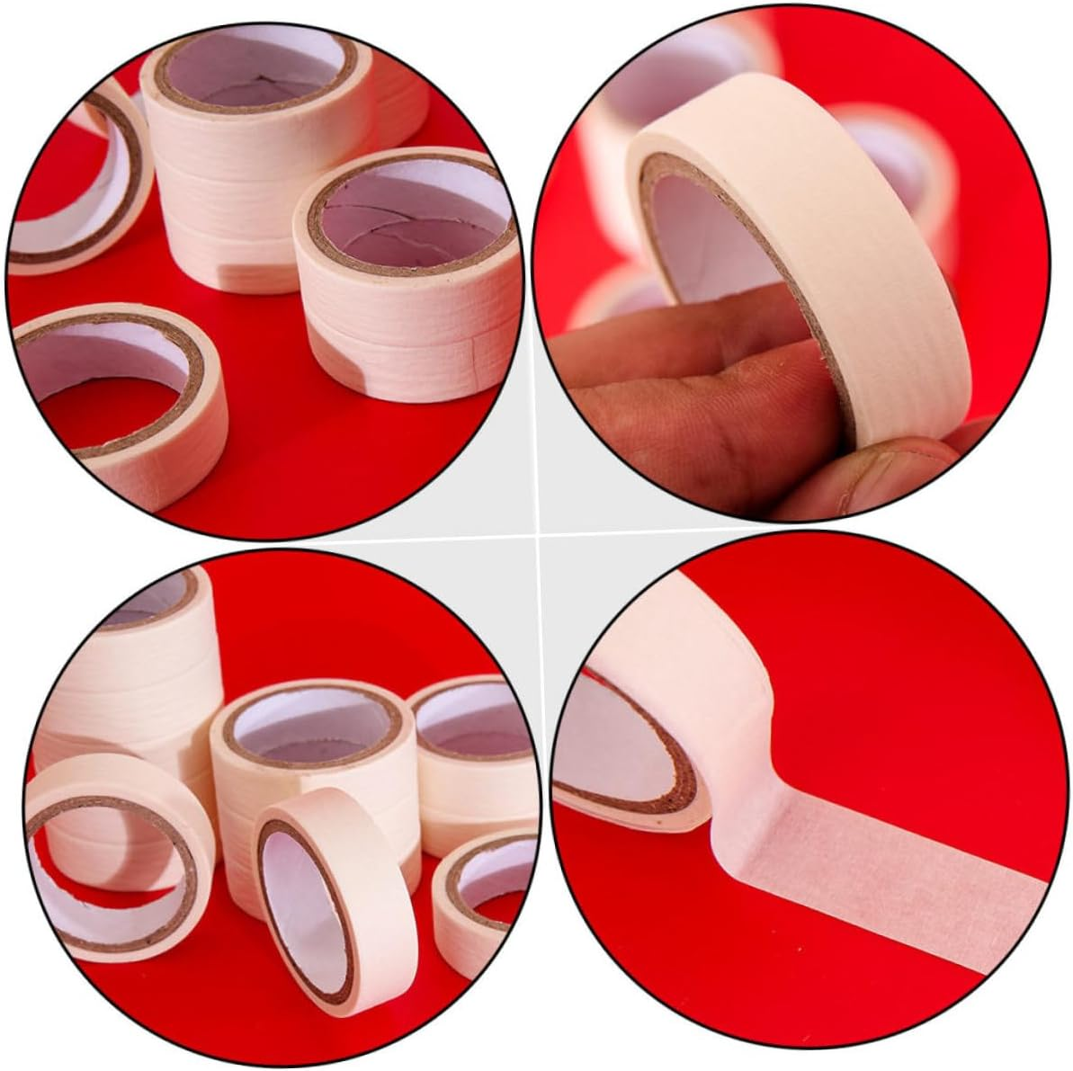 NUOBESTY 3Rolls Textured Paper Masking Tape Painters Separation Tape Acid Hand Tears Paper Sticky