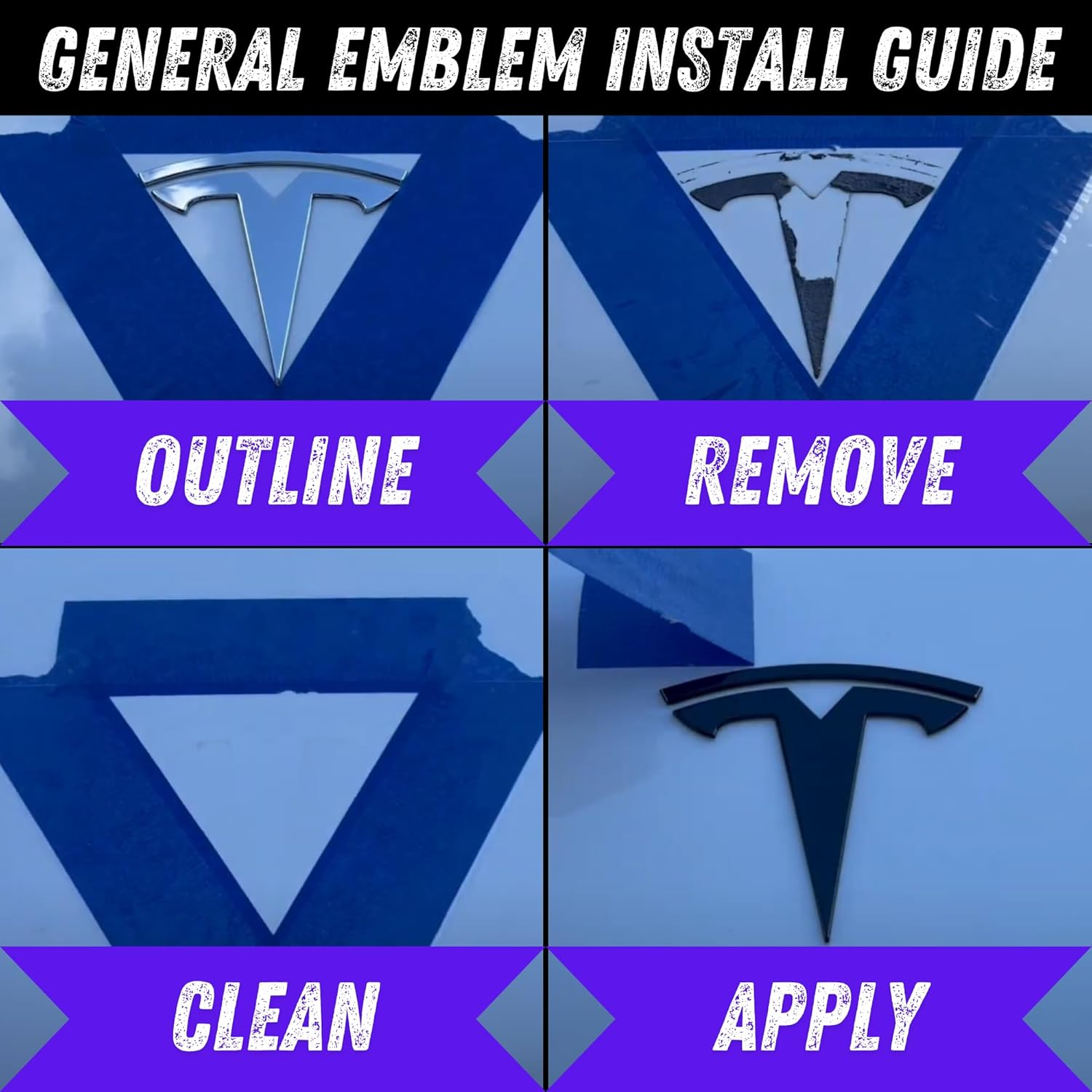 Metal T Logo Tesla Letters Performance Ludicrous Emblem Logo Decal Sticker Front Rear Tailgate in Matte Black for Tesla Model Y Juniper Launch Edition (T Logo & Tesla Letters & Juniper)