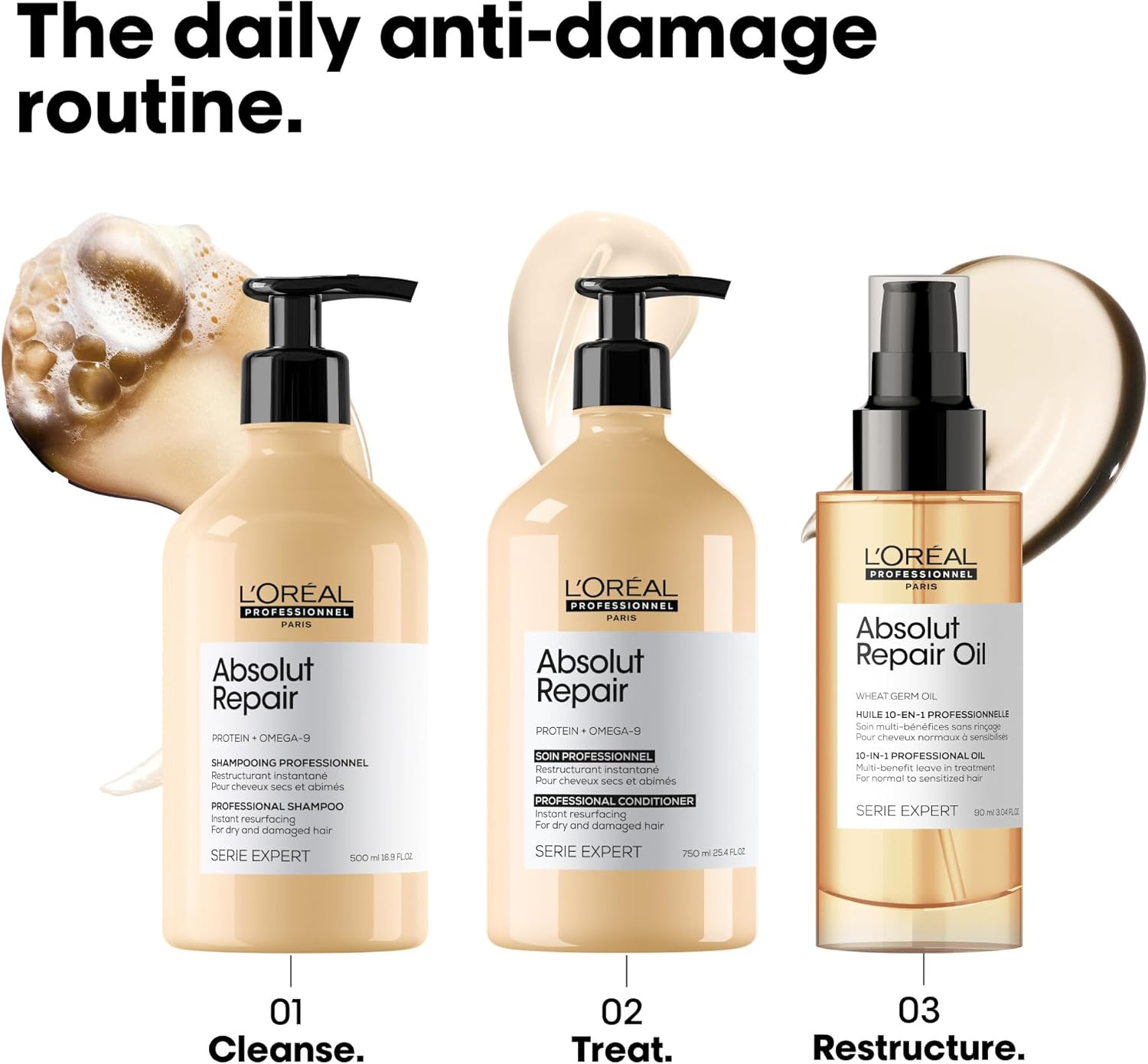 L'Oreal Professionnel Serie Expert Absolut Repair Shampoo 500 Ml image number 2