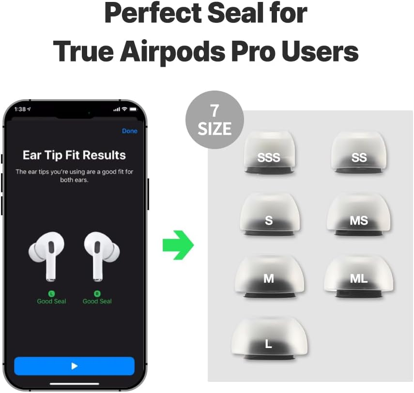 AZLA Sednaearfit MAX for Airpods Pro (2 Pairs (Size M)) image number 2