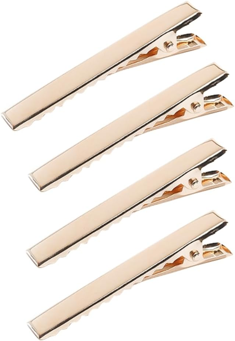 Crocodile Hair Clips Metal 24 Pieces Hair Clips Hairpin Accessories for DIY Hair Styling Art Craft Projects (Gold, 2.4 Inch) image number 5