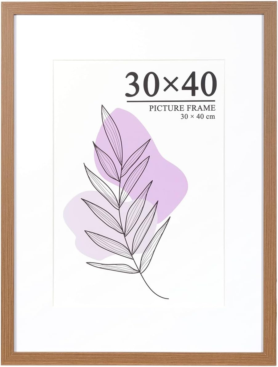 Baoee Set of 3 Brown A5 Photo Frames with Mount Acrylic Glass Poster Frame Certificate Frame Free Standing Wall Mounted image number 4