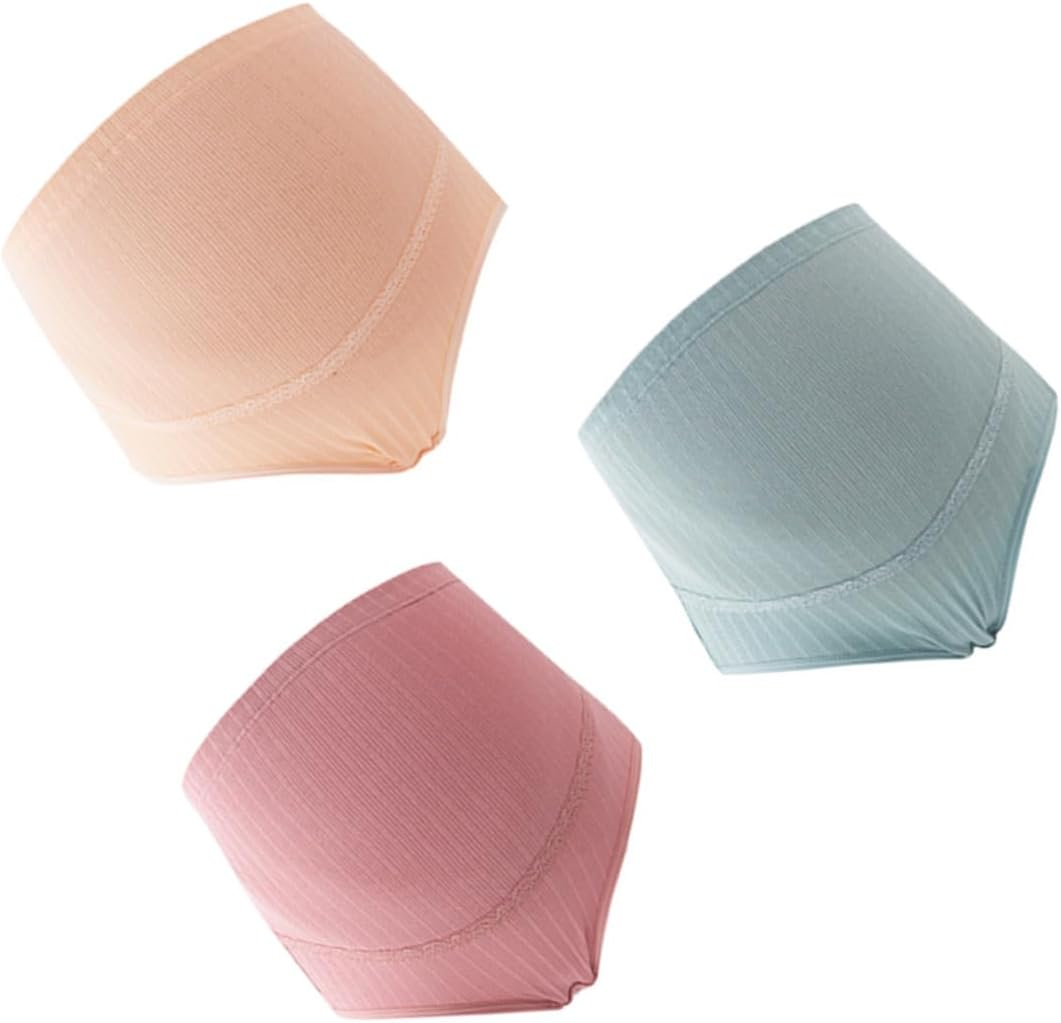 3Pcs XL High Waist Maternity Panties Cotton Undies for Pregnant Women Belly Band Comfortable Maternity Underwear for Daily Wear image number 6