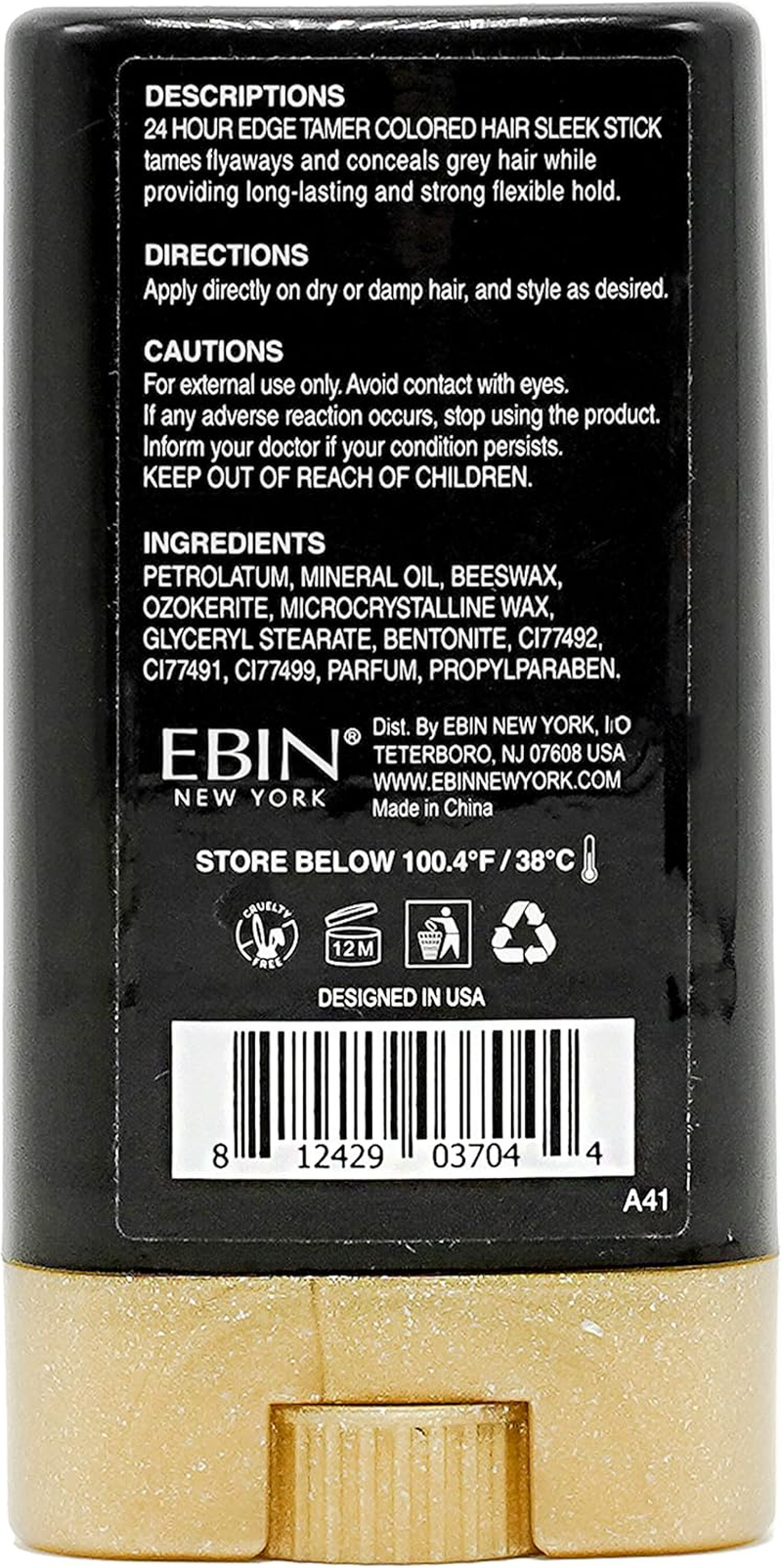 EBIN NEW YORK 24 Hour Colored Sleek Stick, Dark Brown, 3Pack (0.53Oz Each) - Covers Gray Roots, No Flaking, No Residue, Strong Hold for All Hair Types - White image number 6