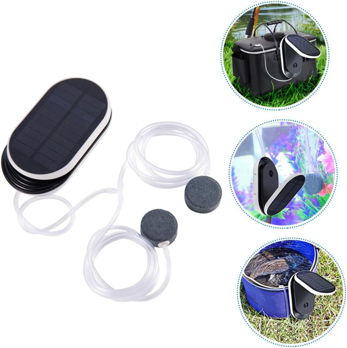 Solar Oxygen Aerator Pump Portable Fish Tank Air Pump Sun Powered Oxygenation Tool for Outdoor Ponds Hydroponics and Emergency Use with Solar Panel image number 6