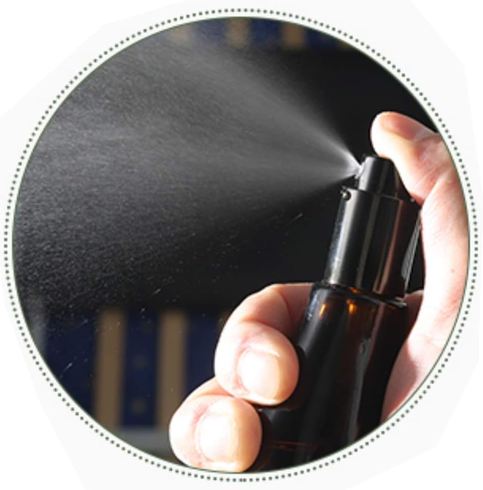 3PCS 50Ml/1.67Oz Empty Refillable Amber Glass Sprayer Bottles Cosmetic Perfume Storage Spray Containers with with Black Atomiser Sprays and Anti-Dust Cap for Essential Oil/Aromatherapy