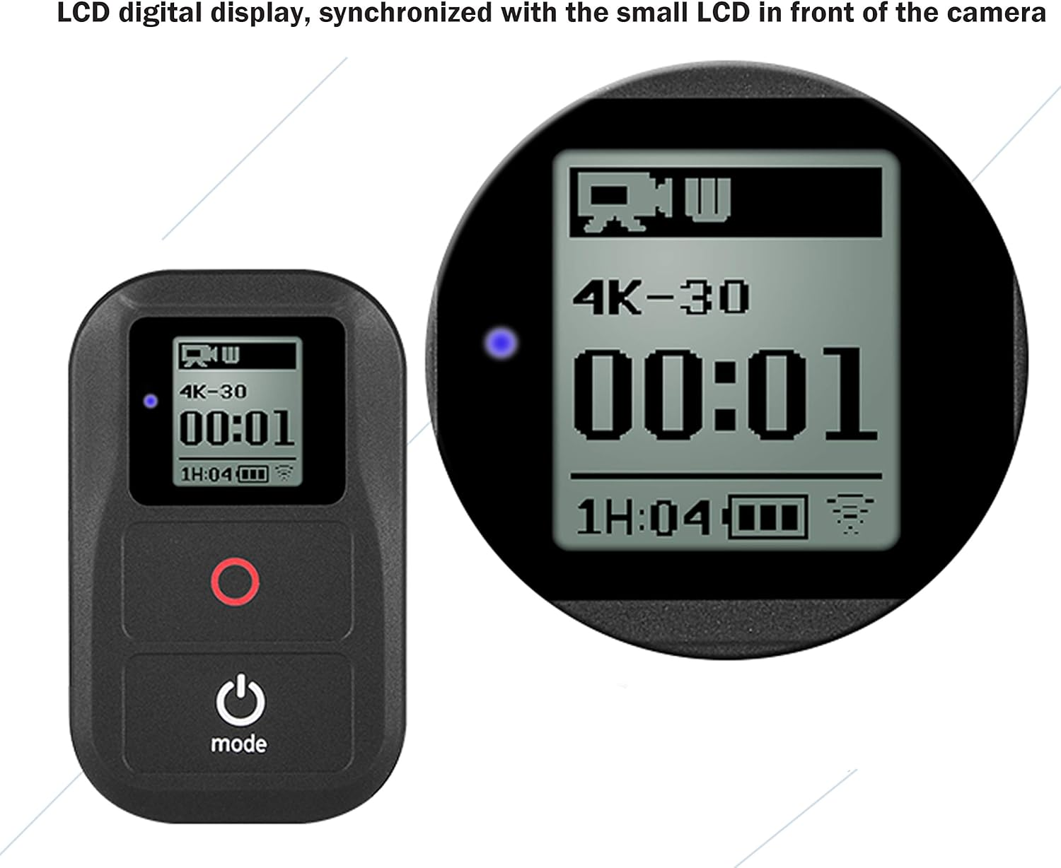 Suptig Waterproof Wireless Remote Control for Gopro Hero Hero 7 Black Hero 6 Black Hero 5 Hero 5Session Hero 4 Hero4 Session Hero 3+ Hero 3 Action Camera Wifi Remote image number 3