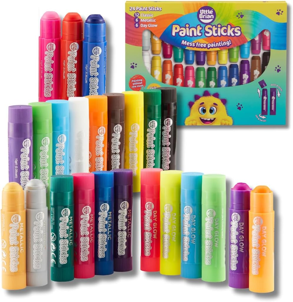 Little Brian Paint Sticks - Assorted 24 Pk